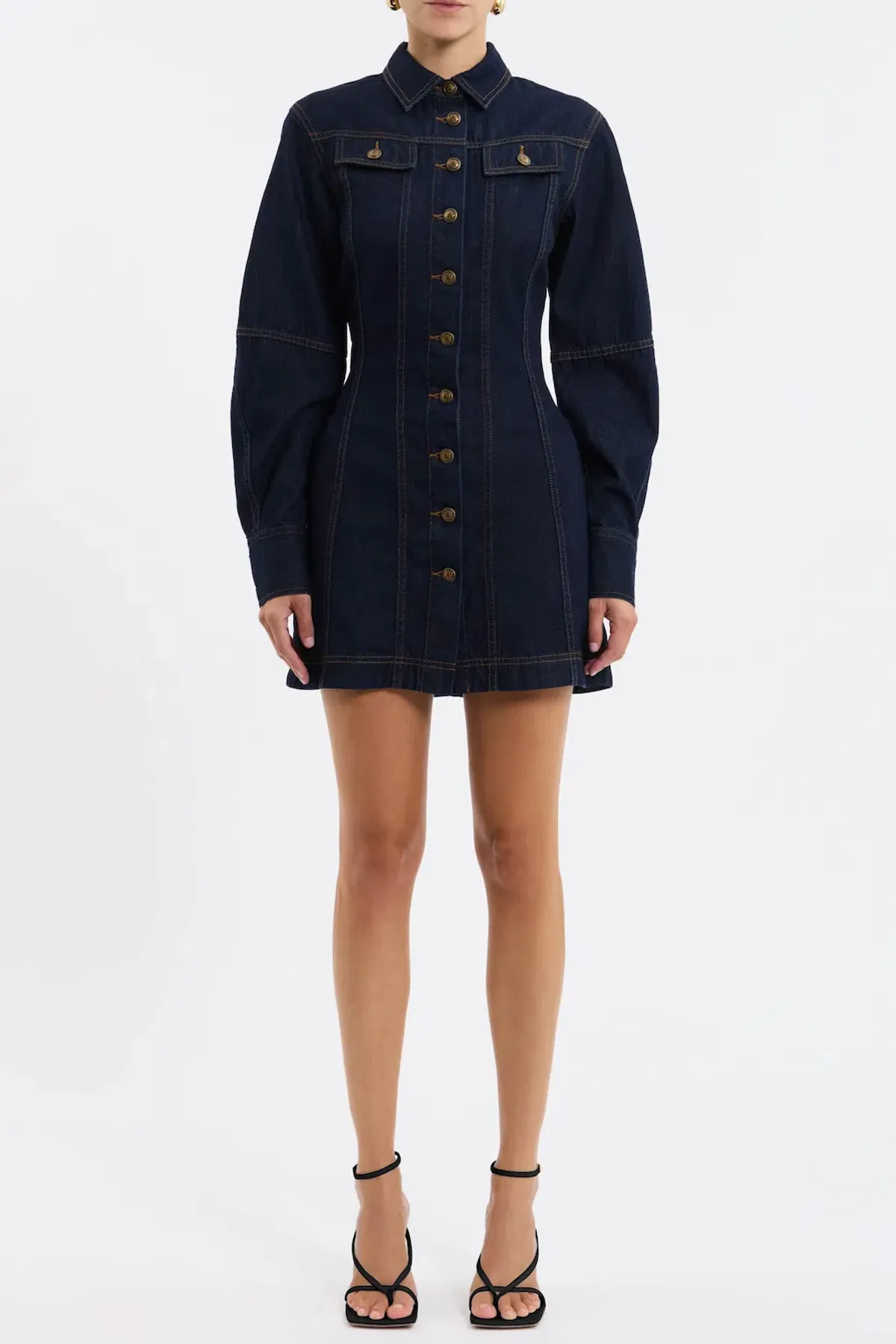 Rebecca Vallance Dylan Denim Mini Dress Size 8 - Image 1