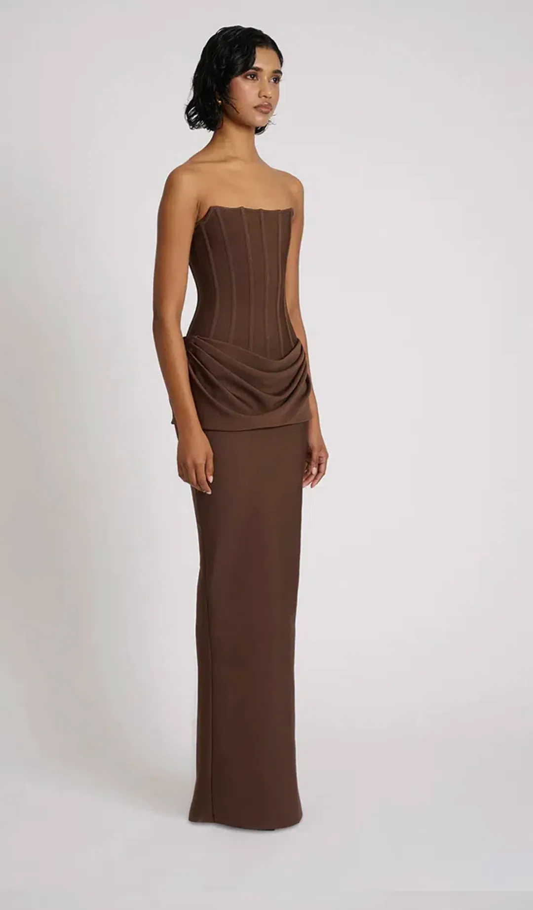 Eliya the Label Hilda Gown Brown Size AU 12 for rent on The Volte - main image