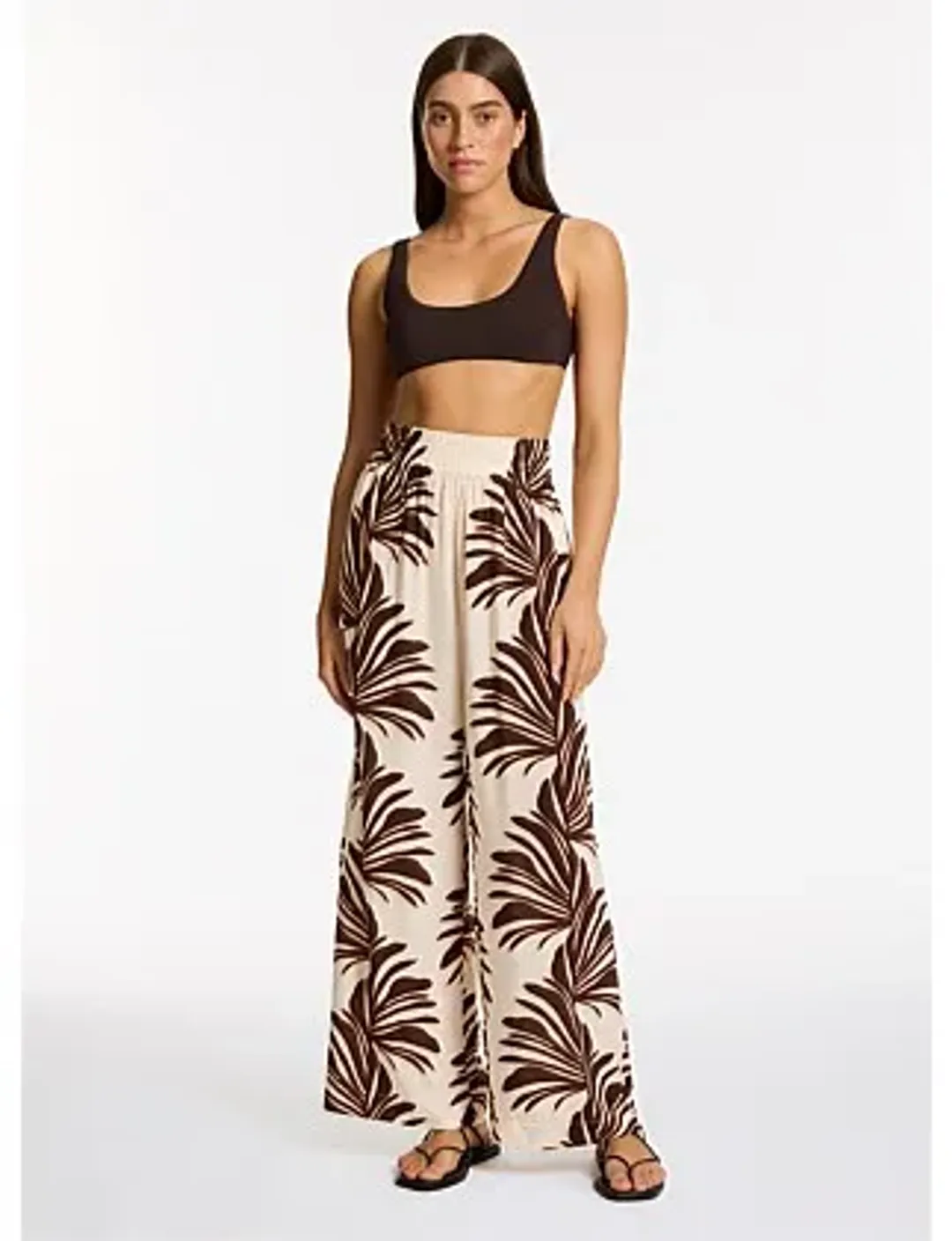 Jets Dahlia Palm Wide Leg Pants Size 14/L for rent on The Volte - main image