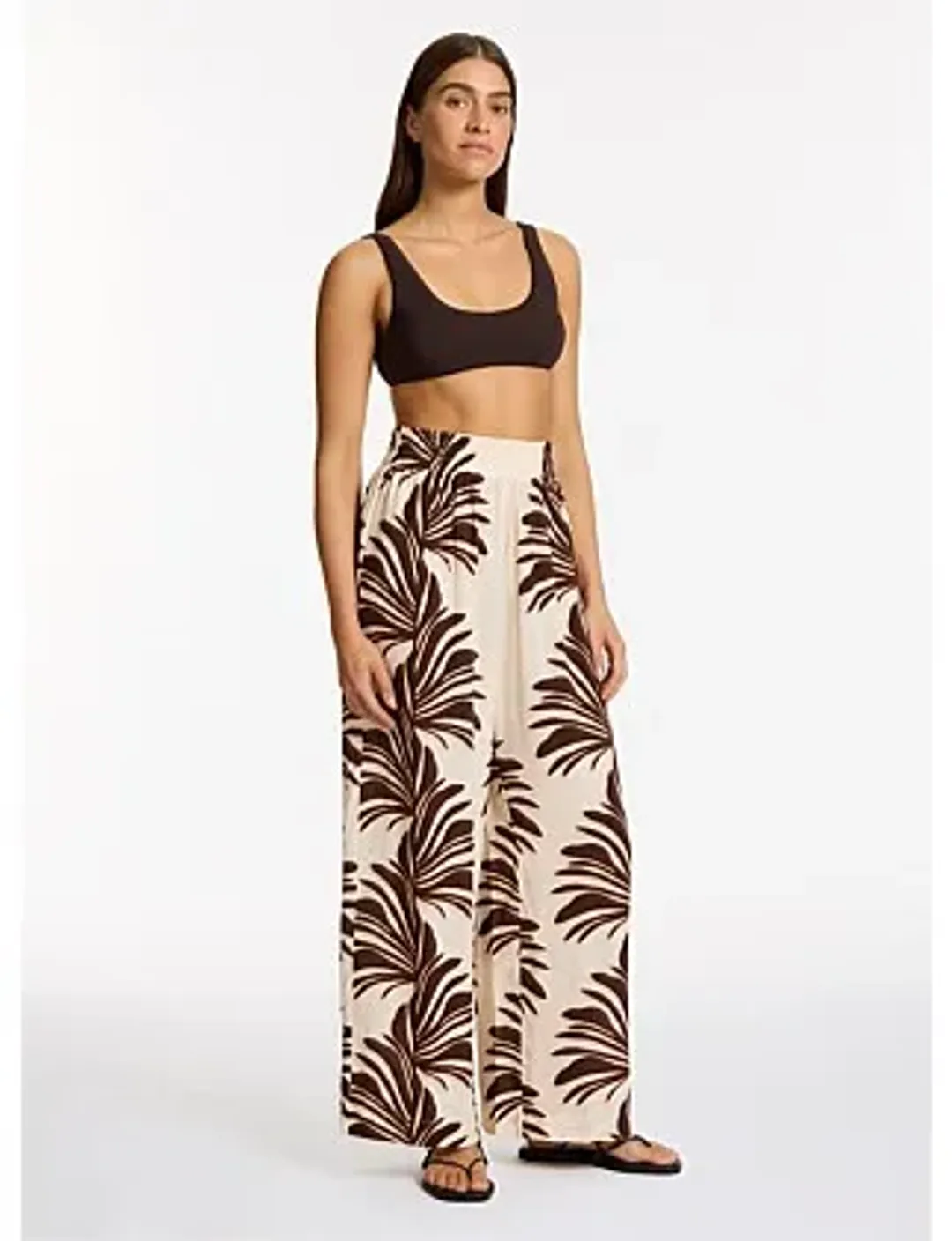Jets Dahlia Palm Wide Leg Pants Size 14/L for rent on The Volte - main image