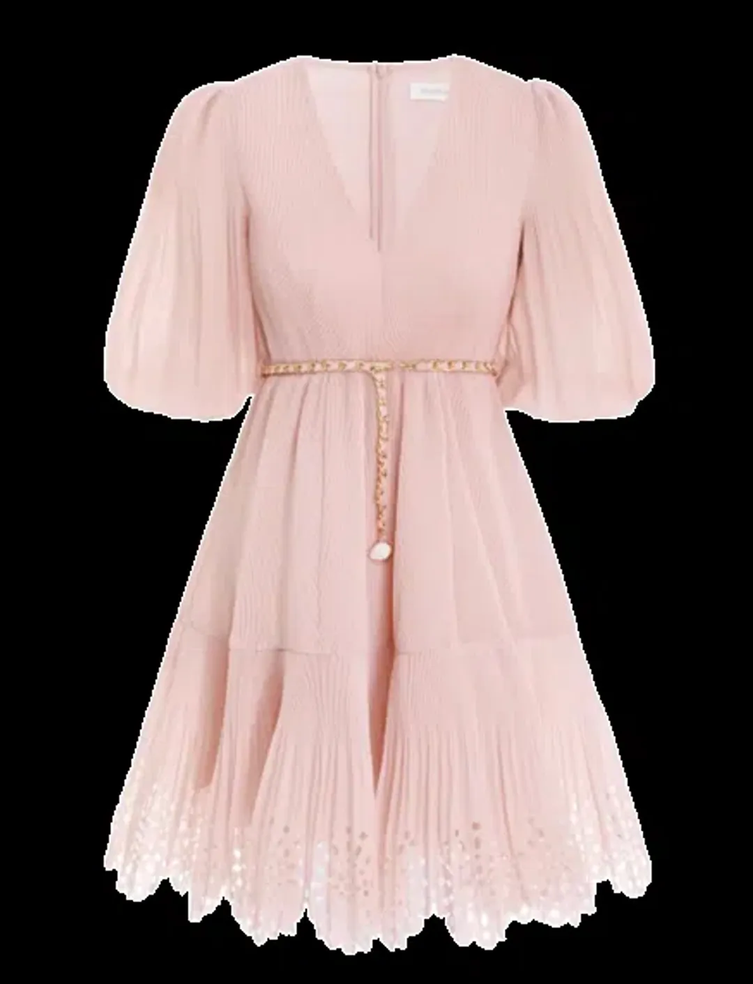 Zimmermann Pleated Mini Dress In Ballet  Size 3 AU 14 for rent on The Volte - main image