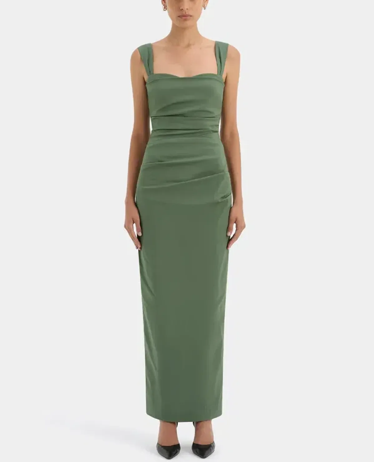 Sir the Label Florent Balconette Maxi Dress Forest Green Size 10/M - Image 2
