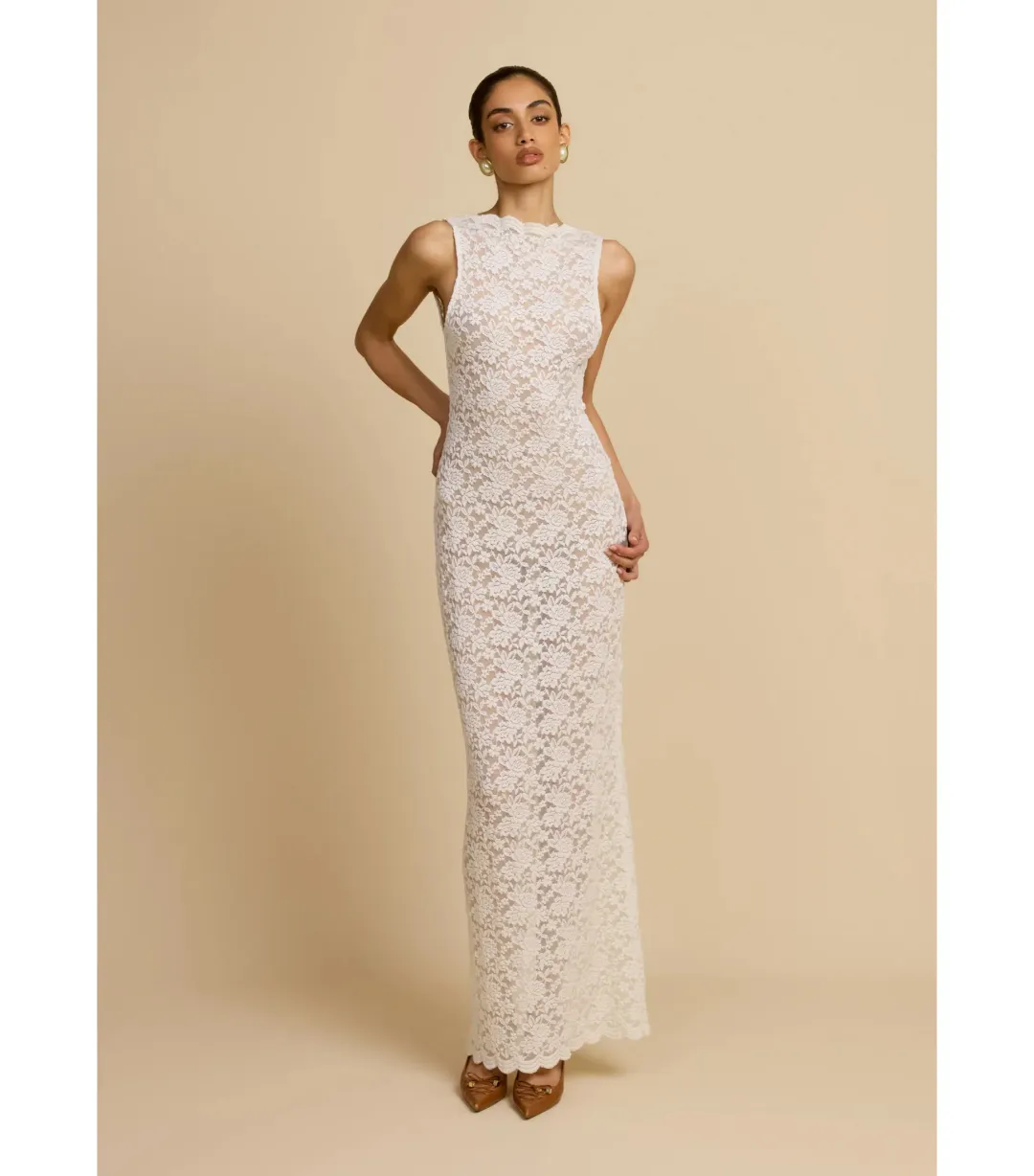 Arcina Ori Mireille Maxi Dress White Size 8 for rent on The Volte - main image