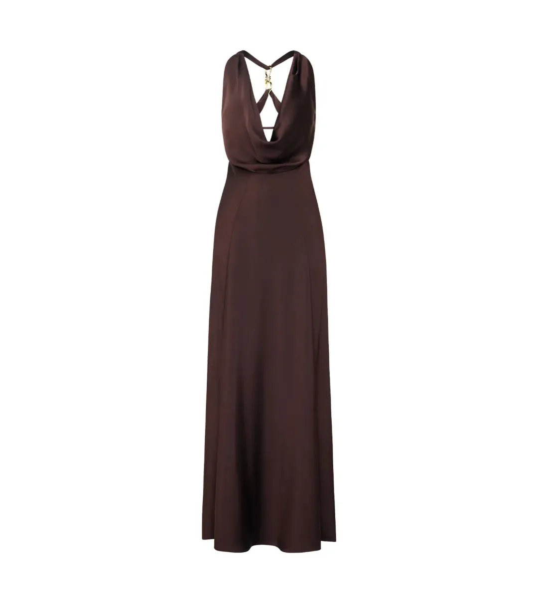 Manning Cartell Charmed Cowl Slip Dress In Dark Chocolate Size AU 8 for rent on The Volte - main image
