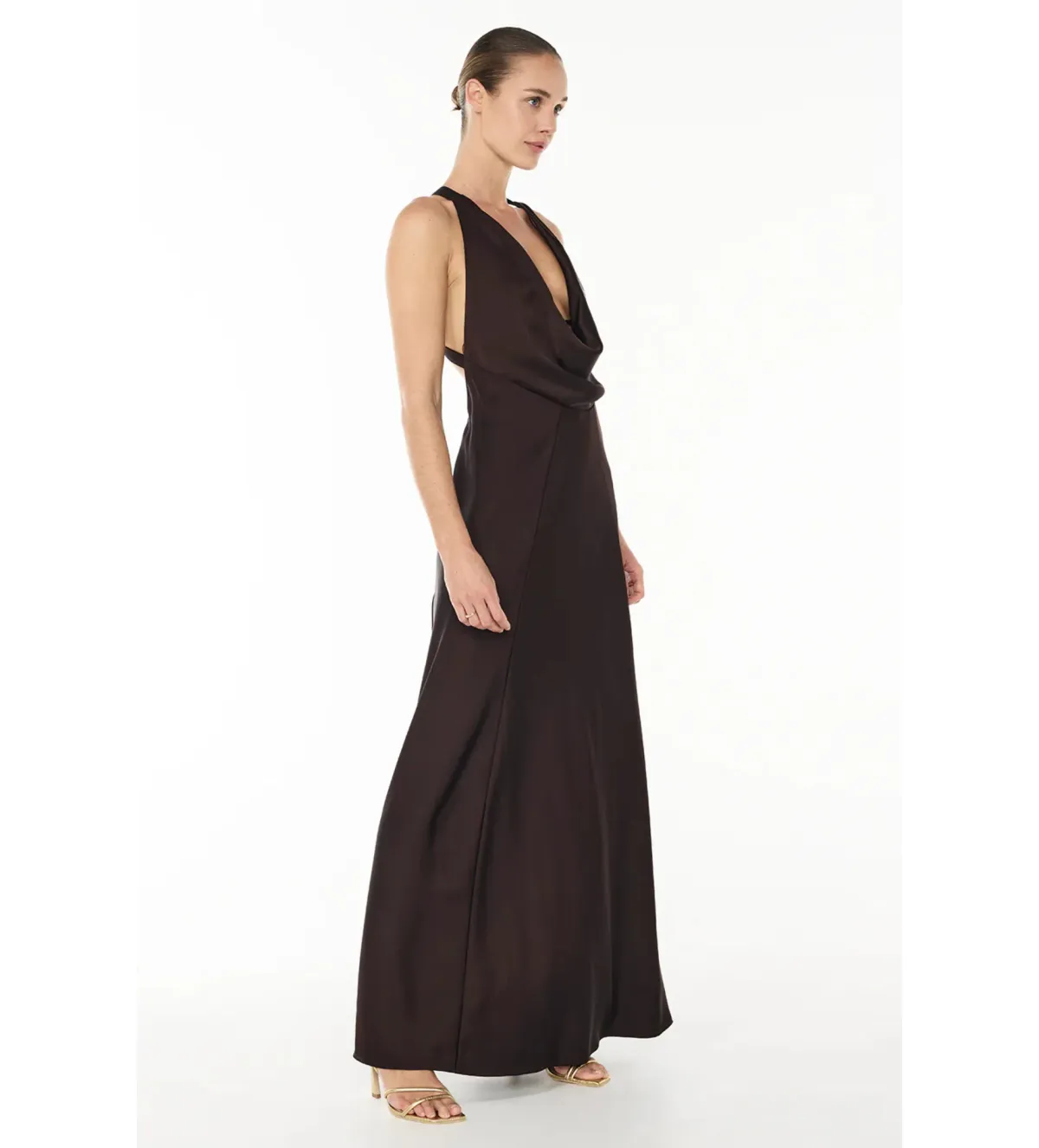 Manning Cartell Charmed Cowl Slip Dress In Dark Chocolate Size AU 8 - Image 5