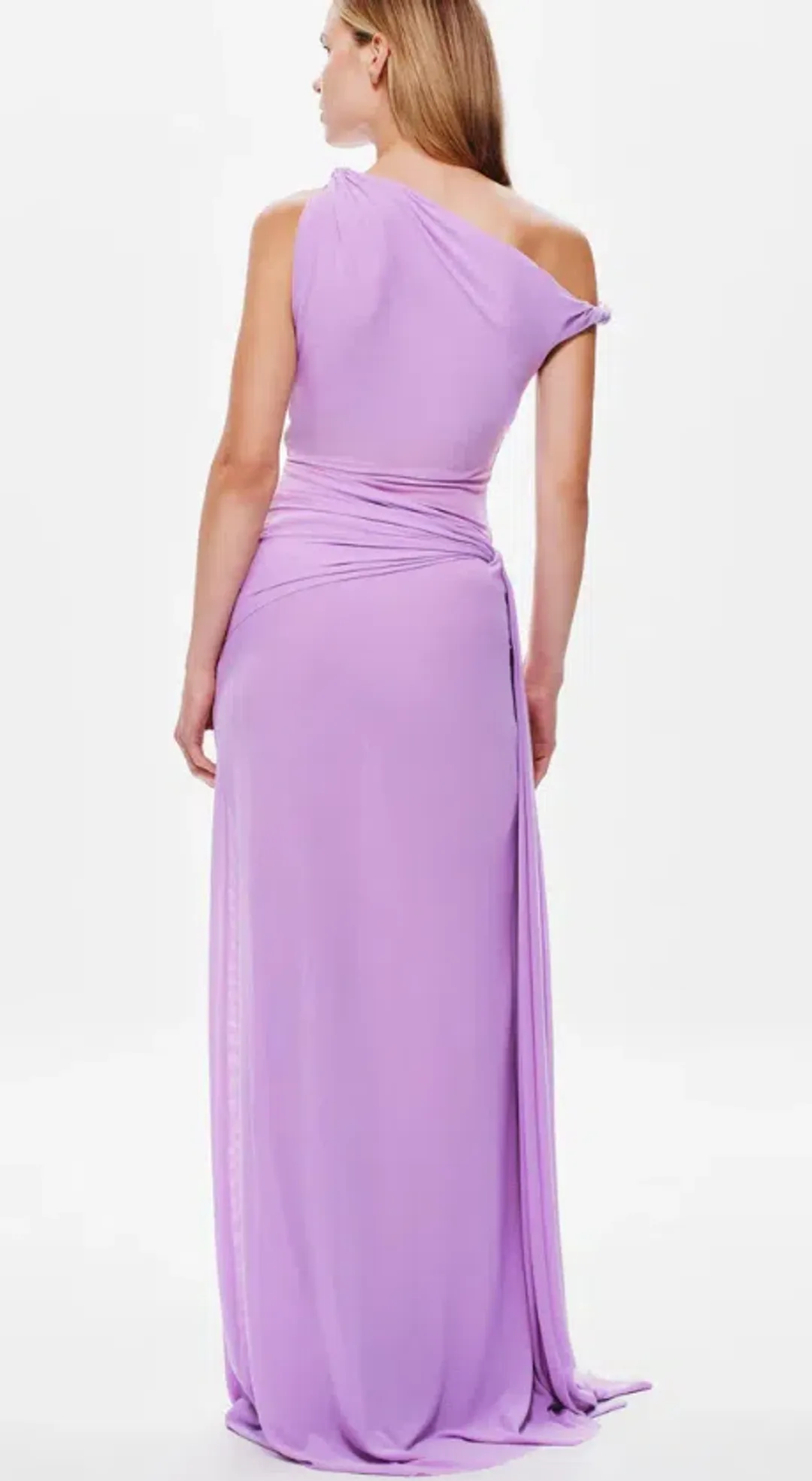 MISHA Sisal Mesh Dress Maxi Dress Lilac Size 10  for rent on The Volte - main image
