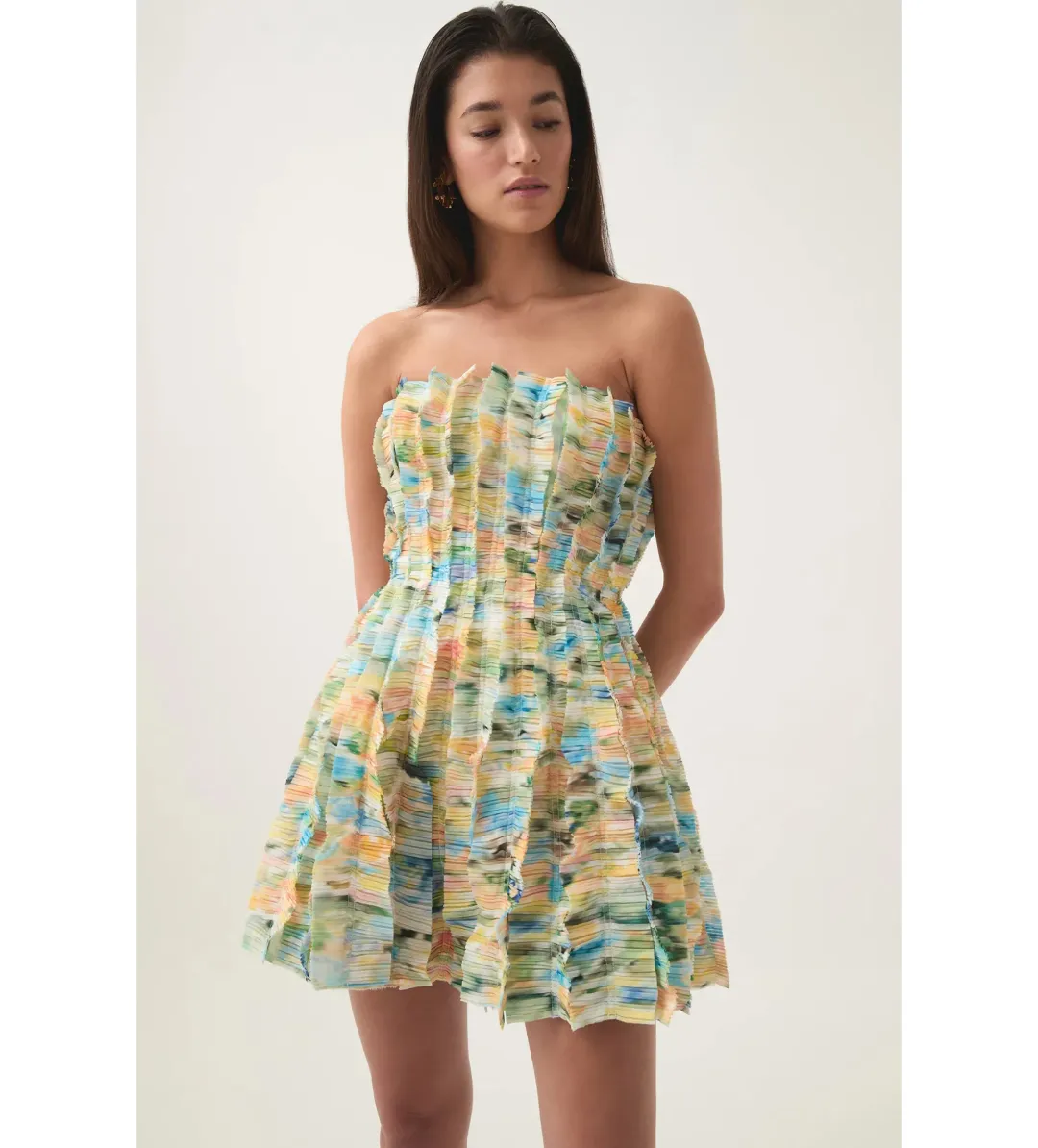 Aje Hybrid Sleeveless Mini Dress in Floral Haze Size AU 4 for rent on The Volte - main image