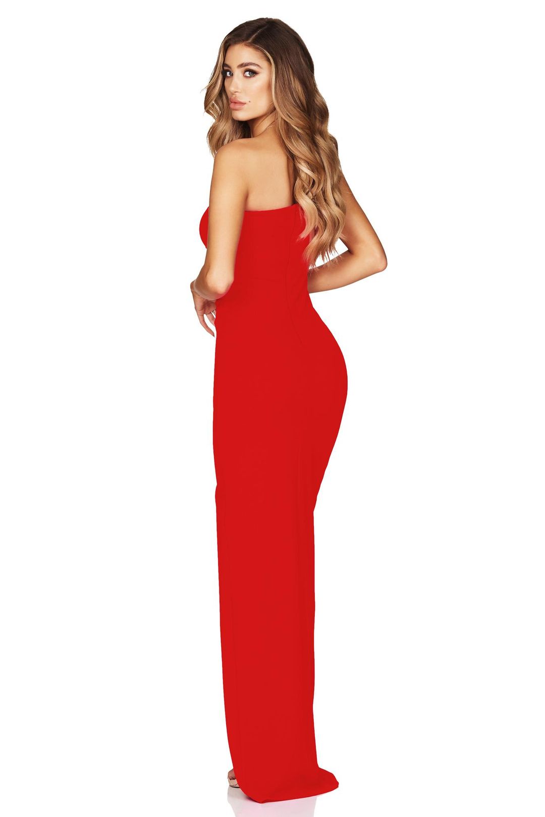 Red Dress Nookie Lust one shoulder gown red size 8 for rent on The Volte - main image