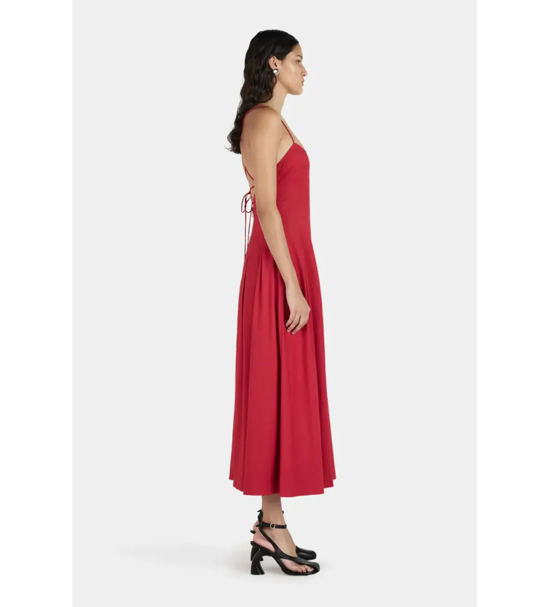 Hansen And Gretel  Carlotta Midi Dress Samba Red Size Au 10 for rent on The Volte - main image