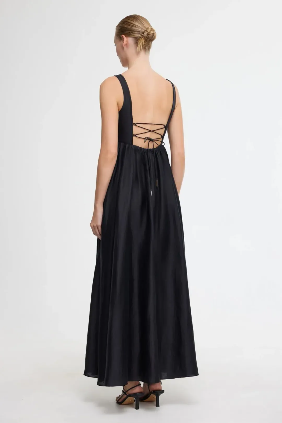 Acler Sandgate Midi Dress Black Size AU 12 for rent on The Volte - main image