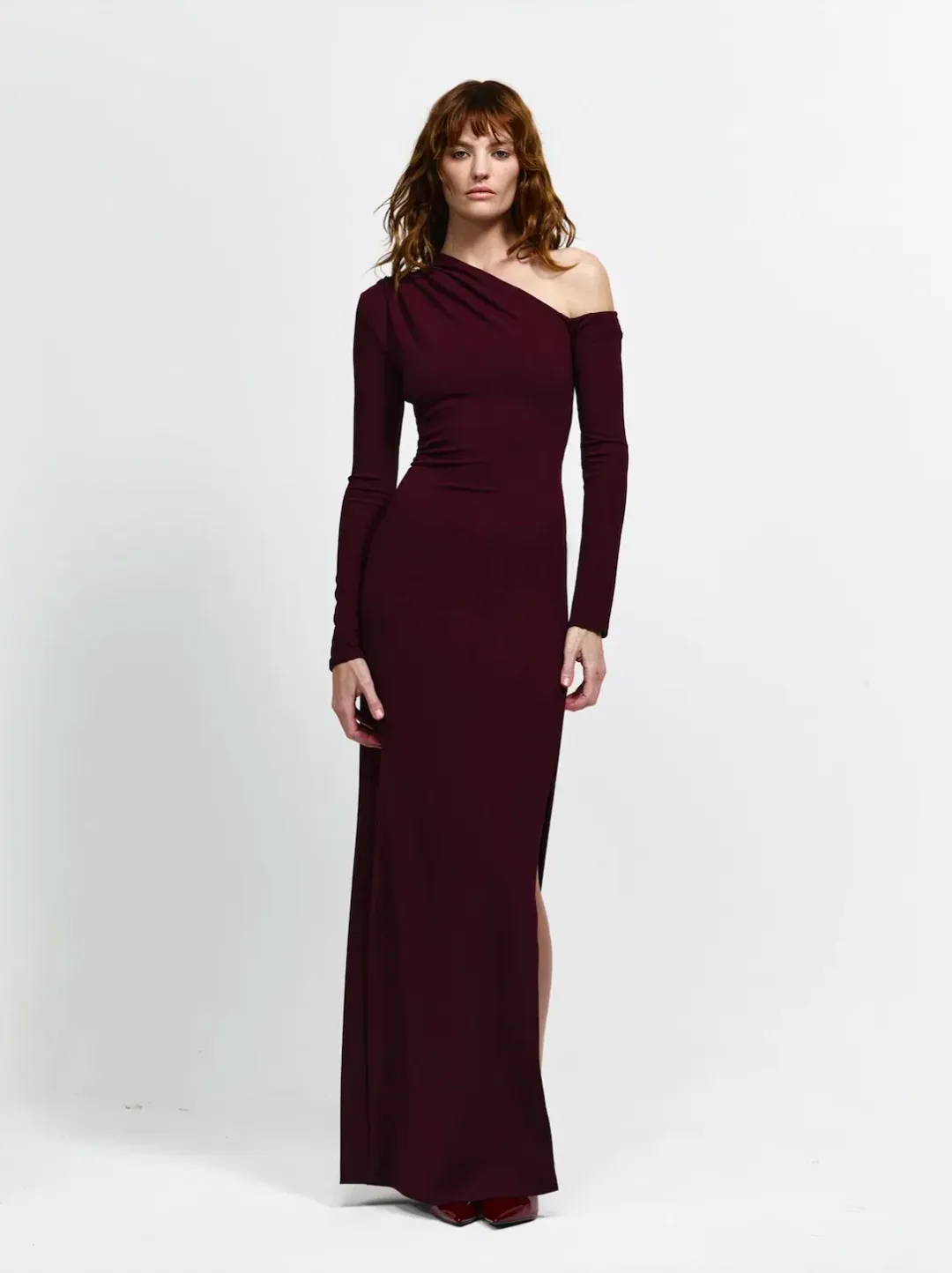 Effie Kats Cayley Gown Maxi Dress in Wine Size XS / AU 6-8 for rent on The Volte - main image