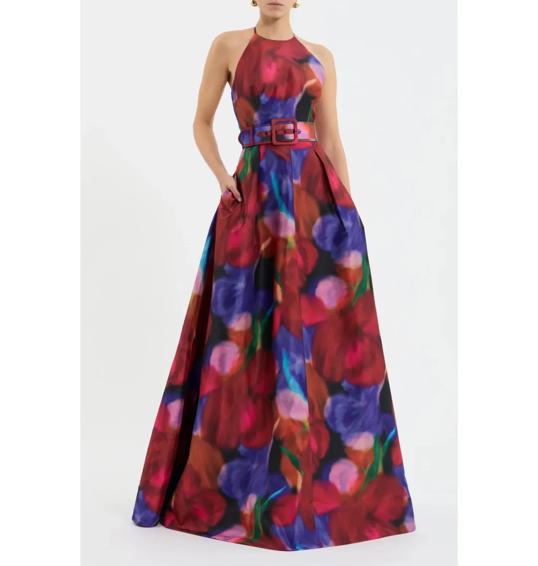 Rebecca Vallance Cabaret Roses Gown Floral Size 8 for rent on The Volte - main image