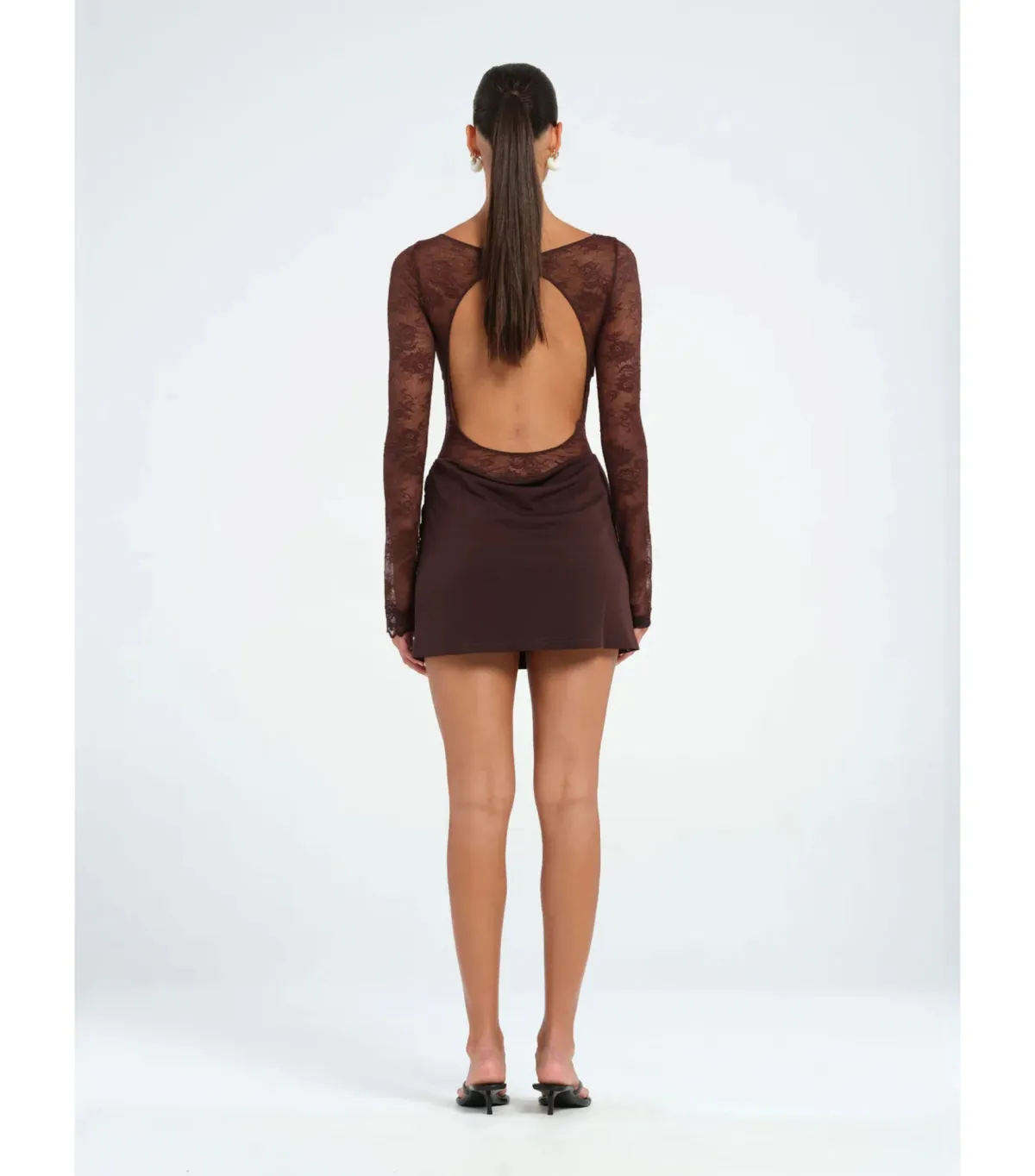 Benni Oskar Mini Dress Brown Size AU 8 - Image 2