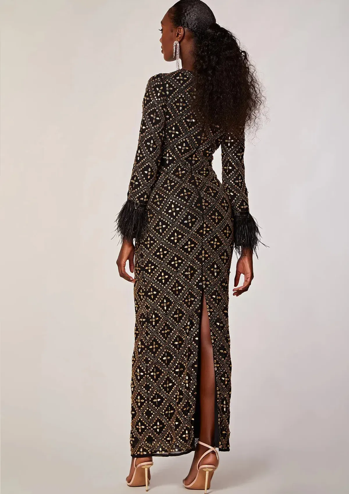 Virgos Lounge Winona Dress Black Gold Size 8  - Image 2