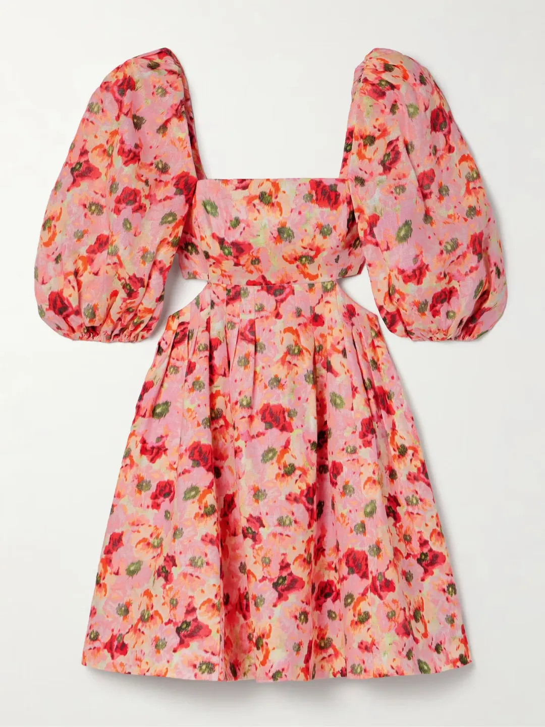 Zimmermann Lightburst Cutout Linen Mini Dress Floral Size 2 / AU 12 for rent on The Volte - main image