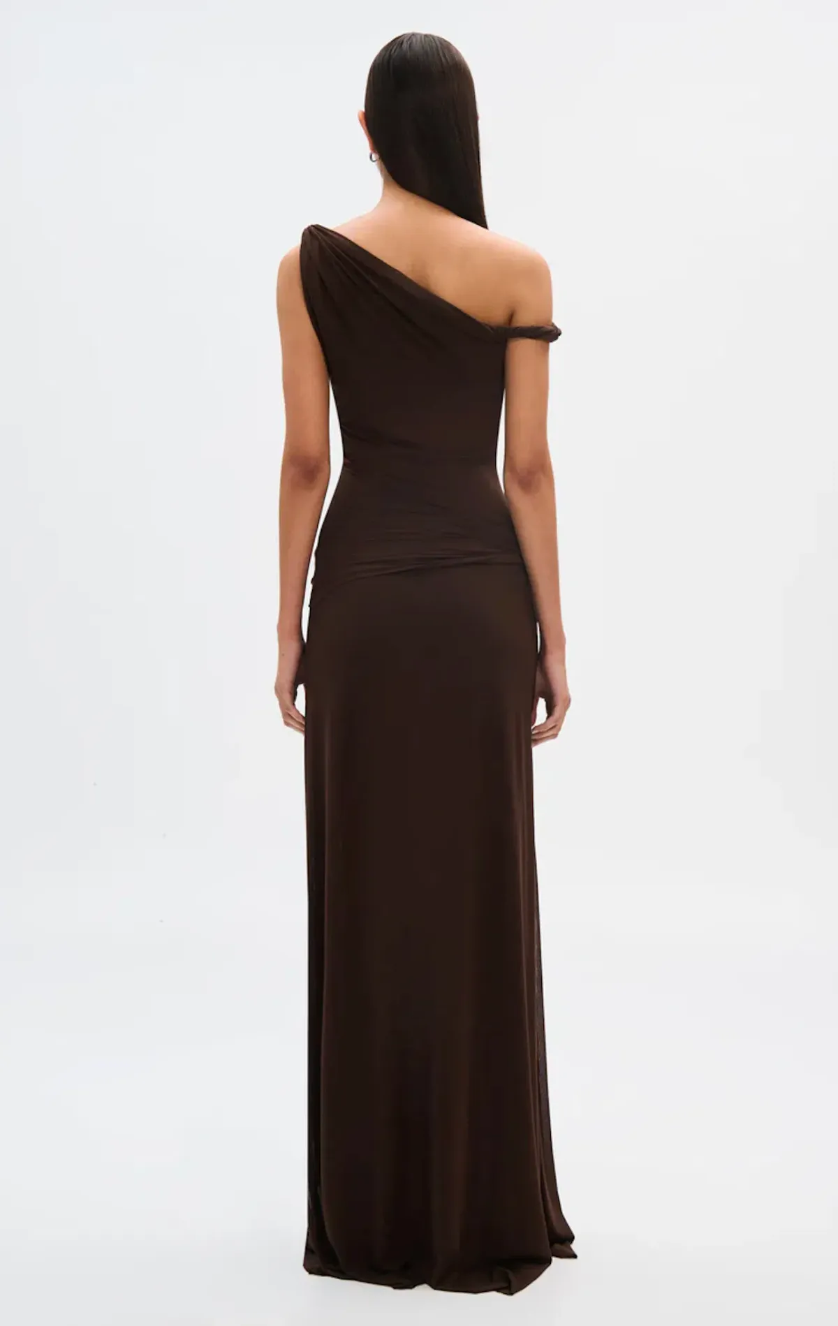 Misha Sisal Dress Maxi Espresso Size 8 - Image 2