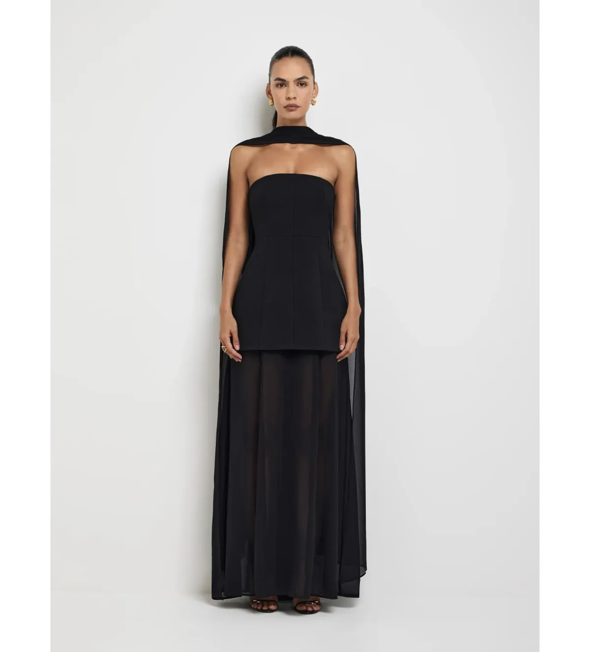 Sheike Marissa Maxi Dress Black Size AU 8 - Image 1