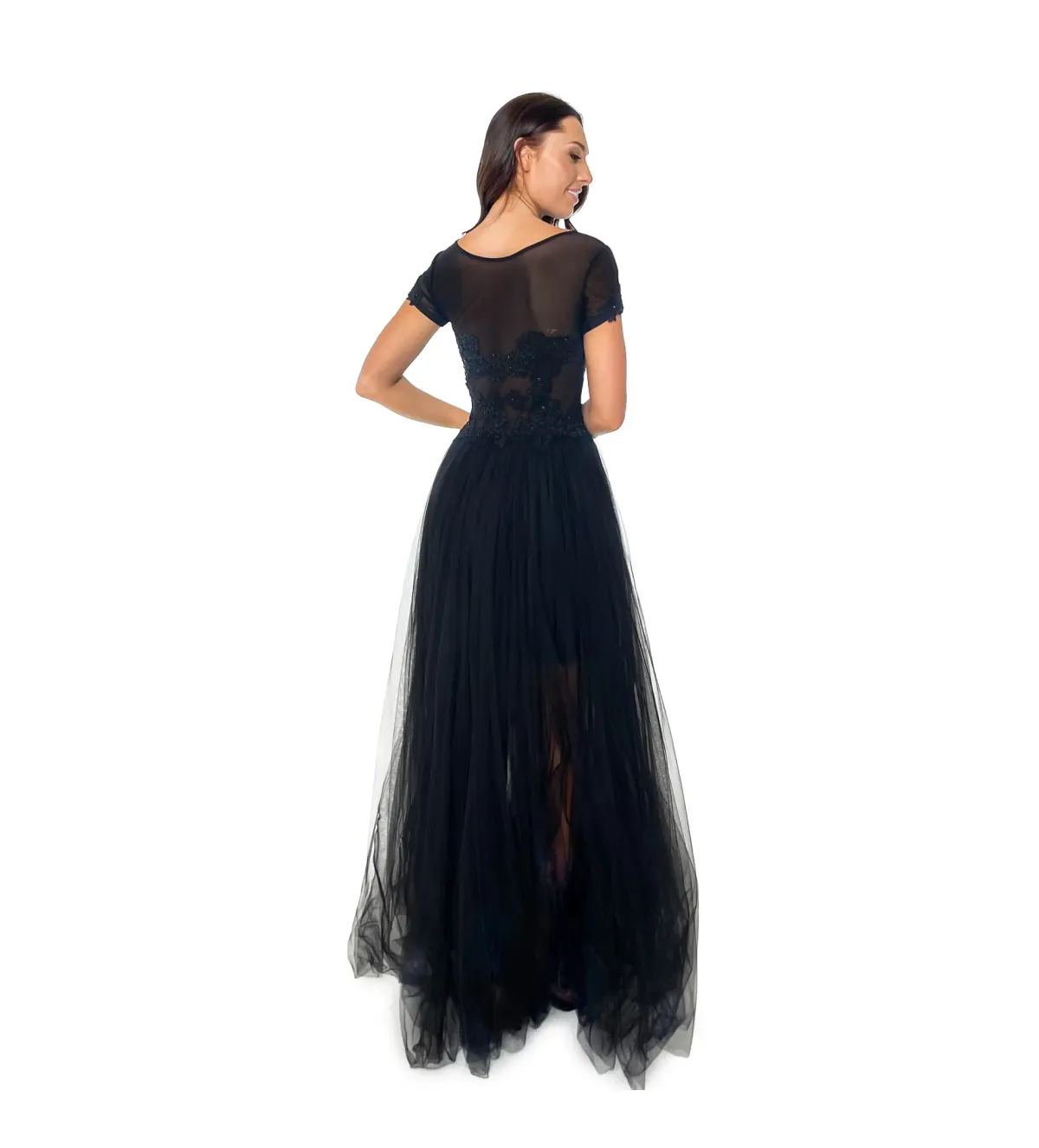 Jonte Illusion Lace Gown Black Size AU 10 - Image 3