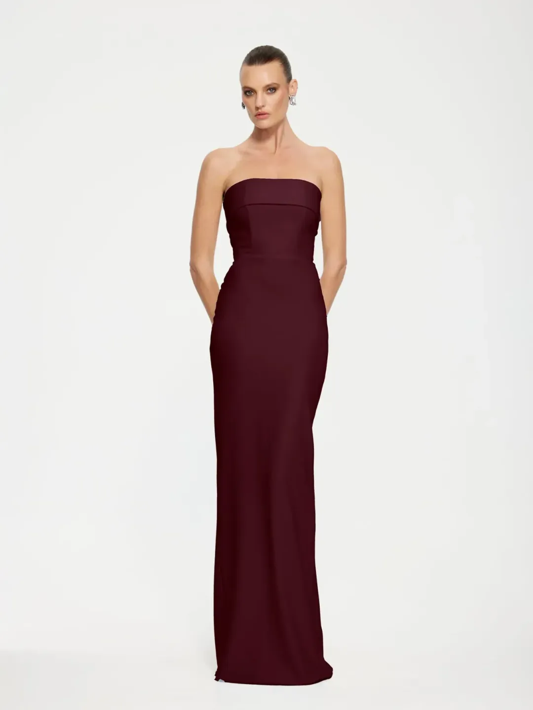Effie Kats Monroe Maxi Gown Wine Size 10 for rent on The Volte - main image