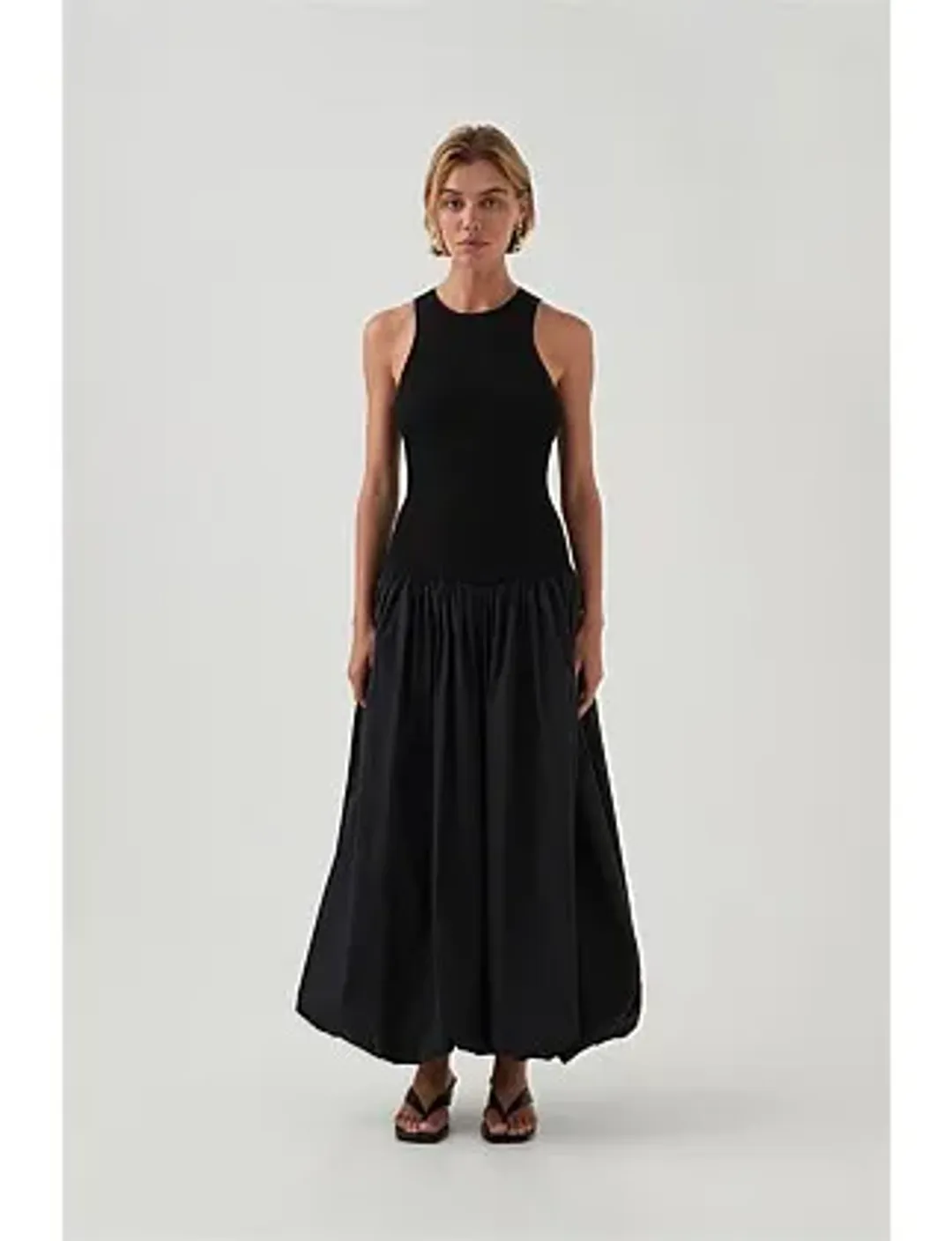 Havana Bubble Midi Dress Black Size 8/S for rent on The Volte - main image