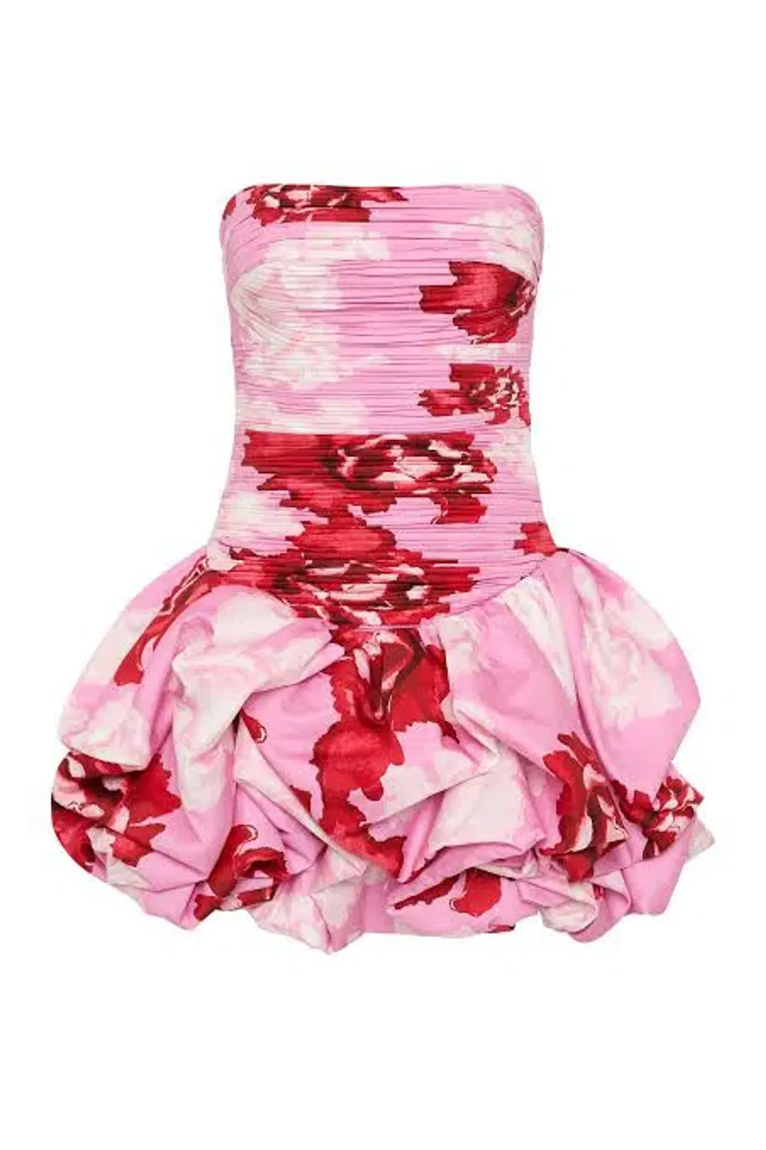 Aje Violette Bubble Hem Mini Dress Pink Boldly Blooming  Size 14 for rent on The Volte - main image