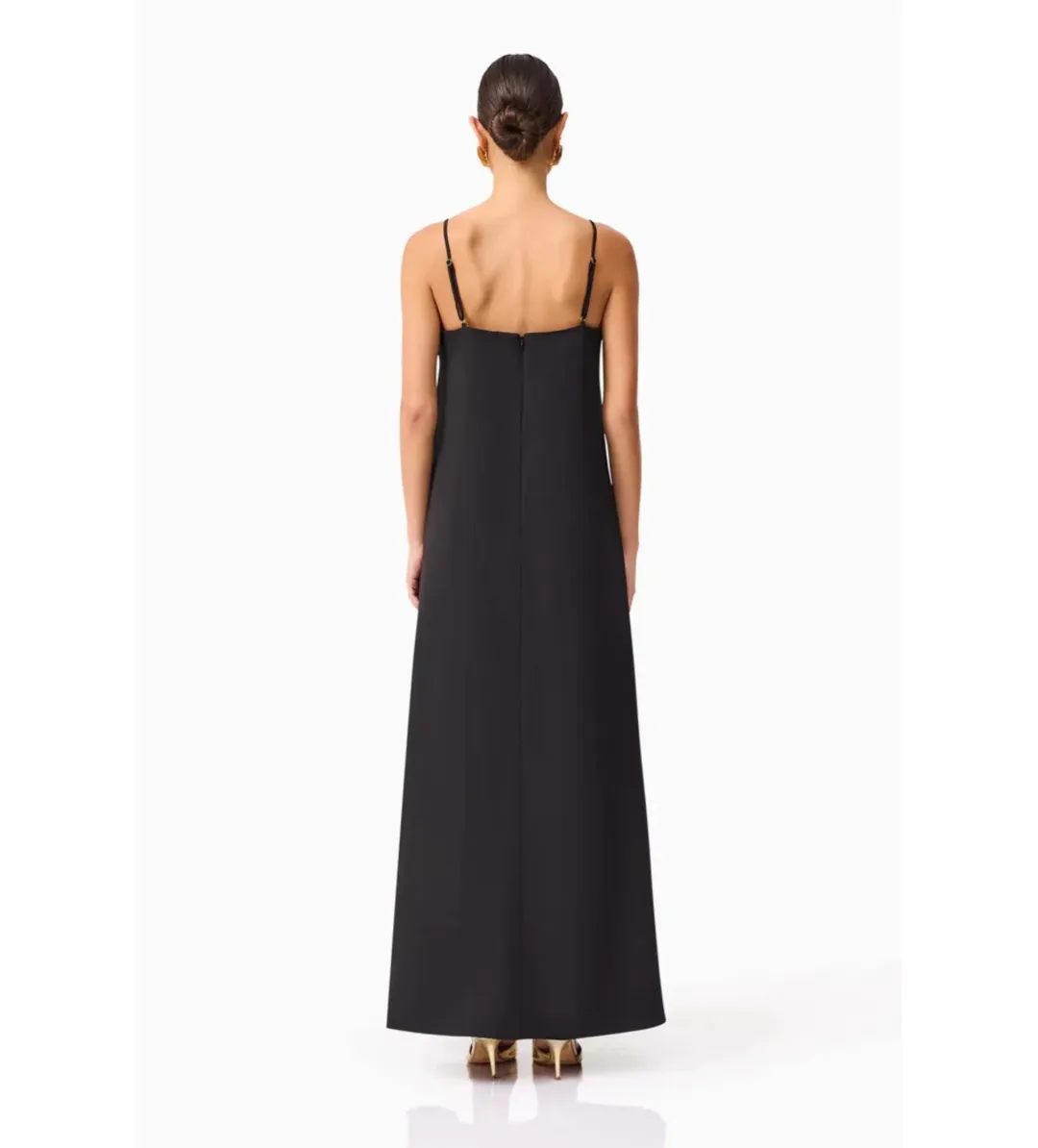Elliatt Buttercup Embroidered Maxi Dress Black Size AU 12 for rent on The Volte - main image