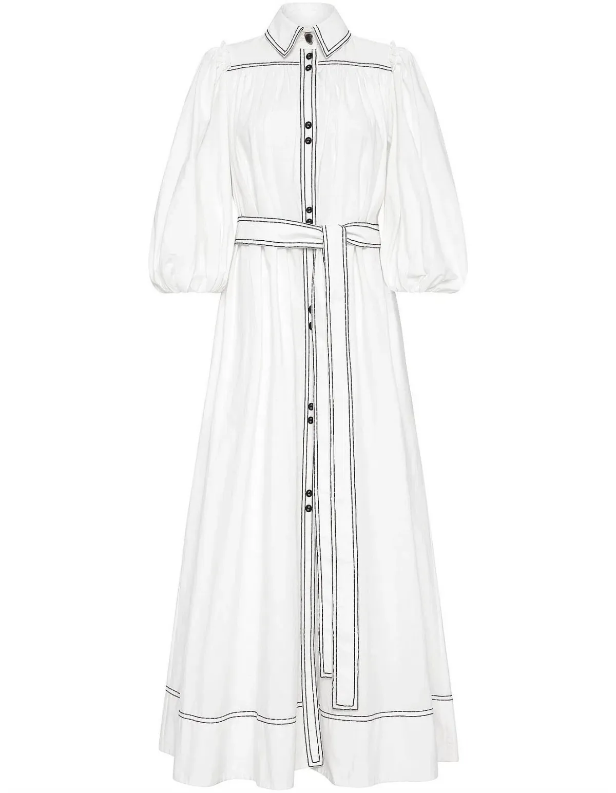 AJE Epiphany Midi Shirt Dress White Size AU 8 - Image 5