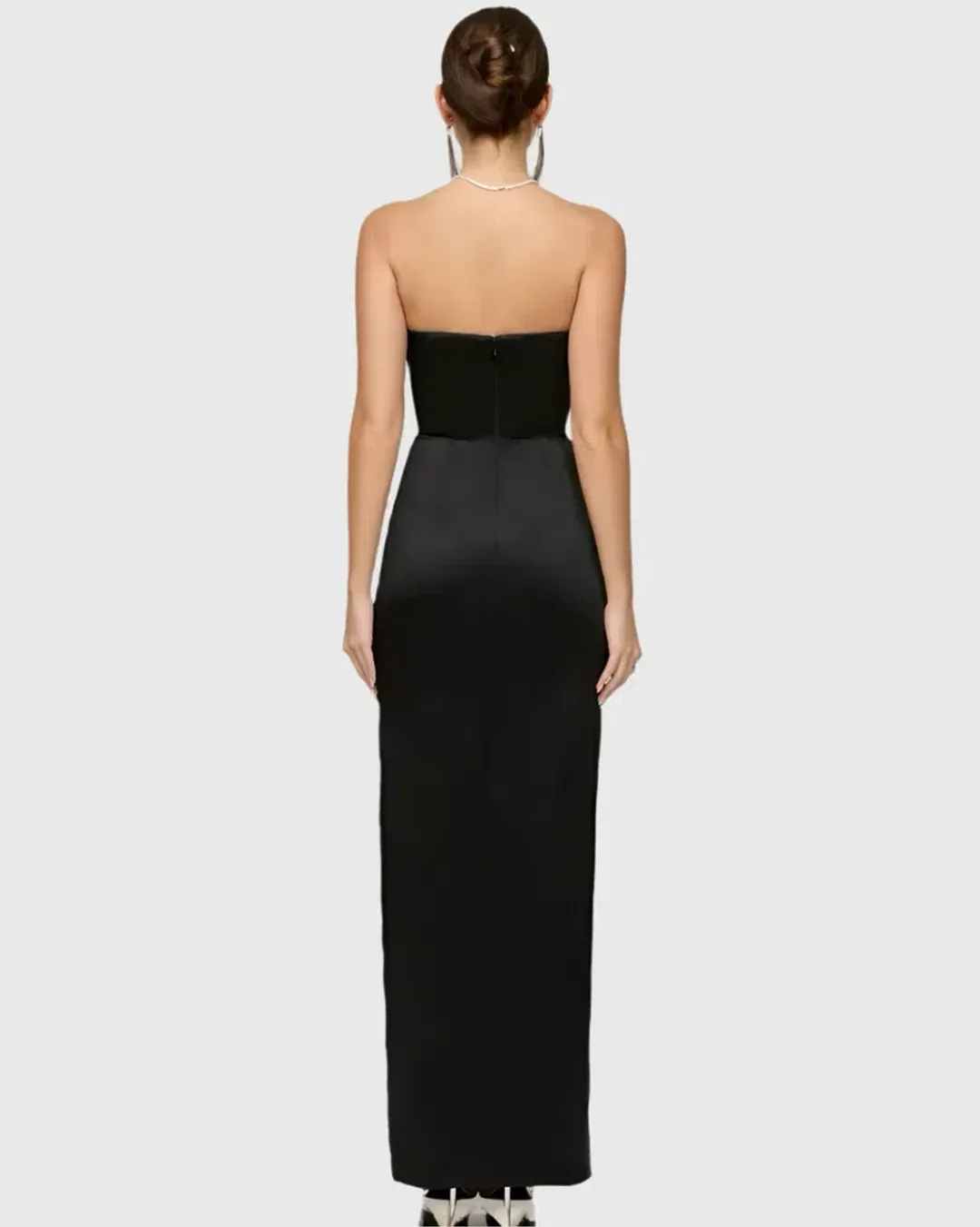 House of CB Adrienne Corset Dress Maxi Black Size AU 8 for rent on The Volte - main image