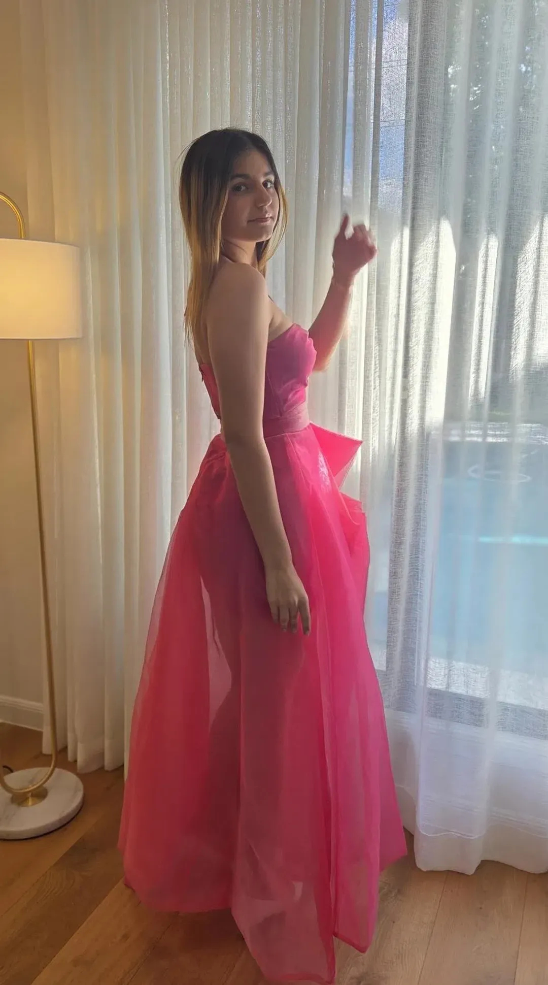 Elle Zietoune Laylani Maxi Dress Pink Size 8 for rent on The Volte - main image