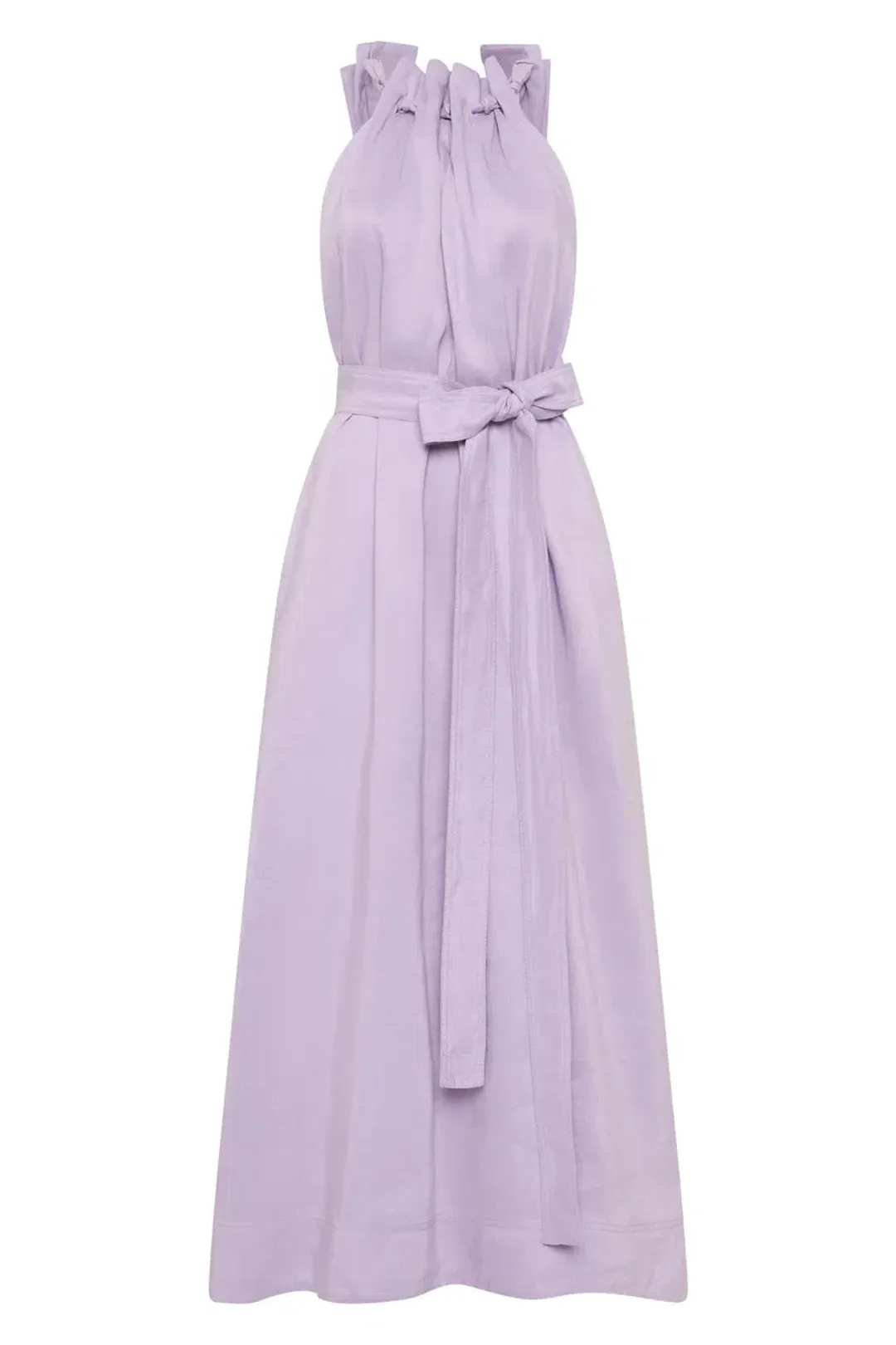 Aje Mariel Trapeze Midi Dress Lilac Size 10 for rent on The Volte - main image