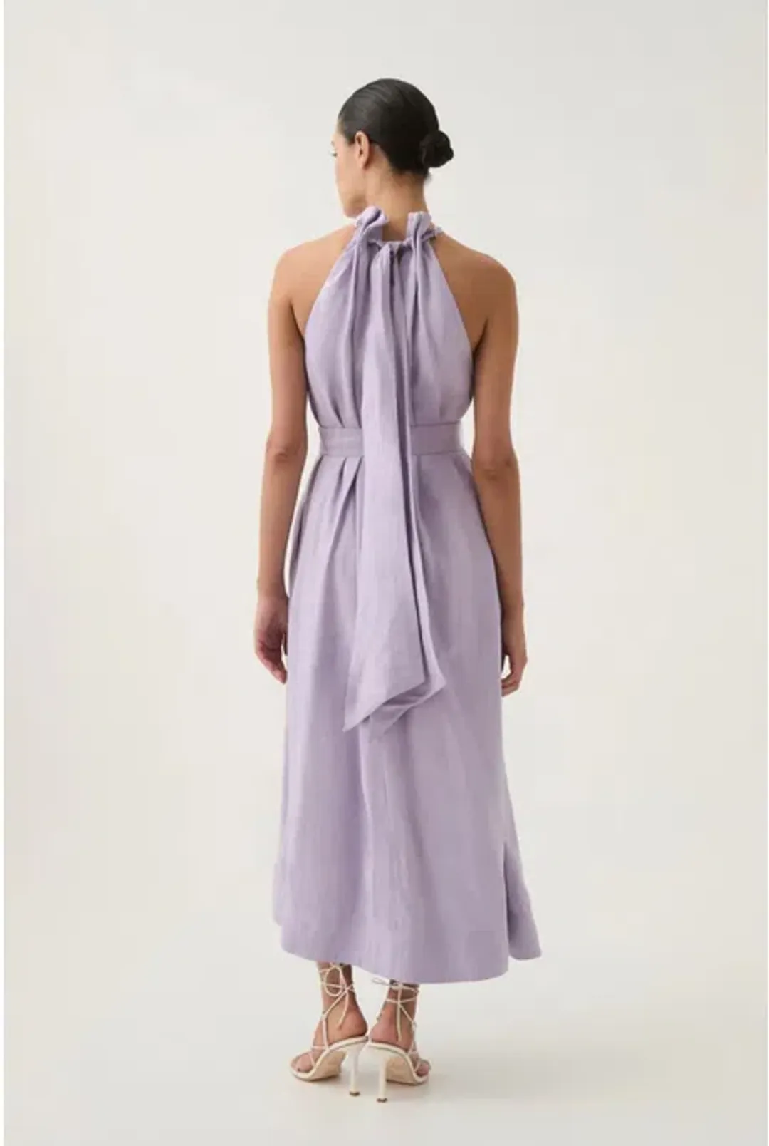 Aje Mariel Trapeze Midi Dress Lilac Size 10 for rent on The Volte - main image