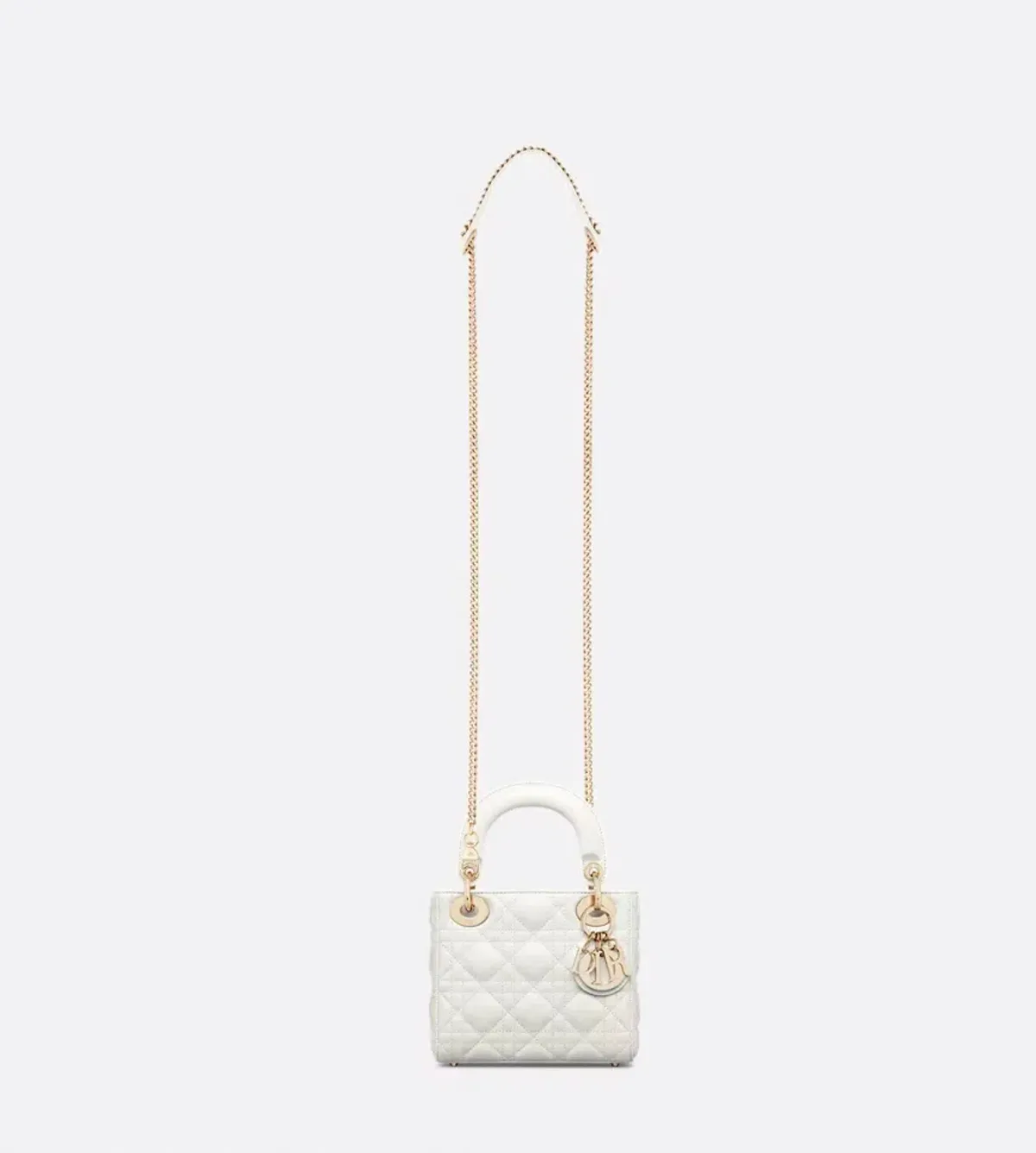 Dior Mini Lady Bag White - Image 5
