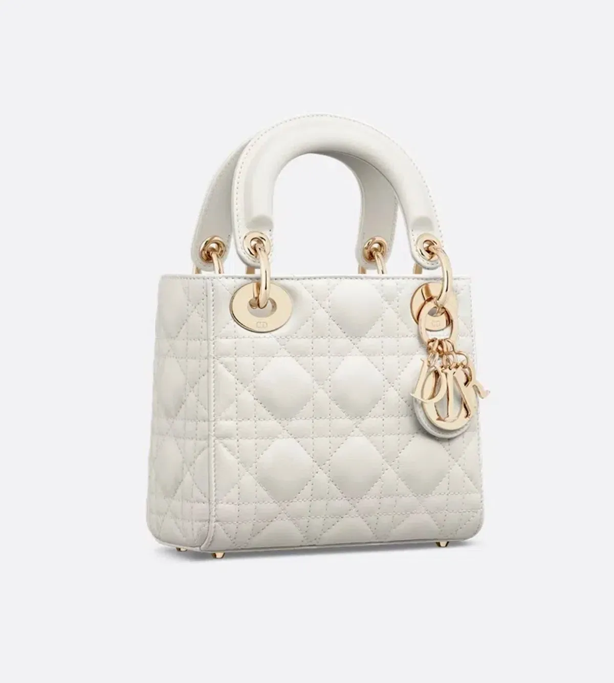 Dior Mini Lady Bag White - Image 3