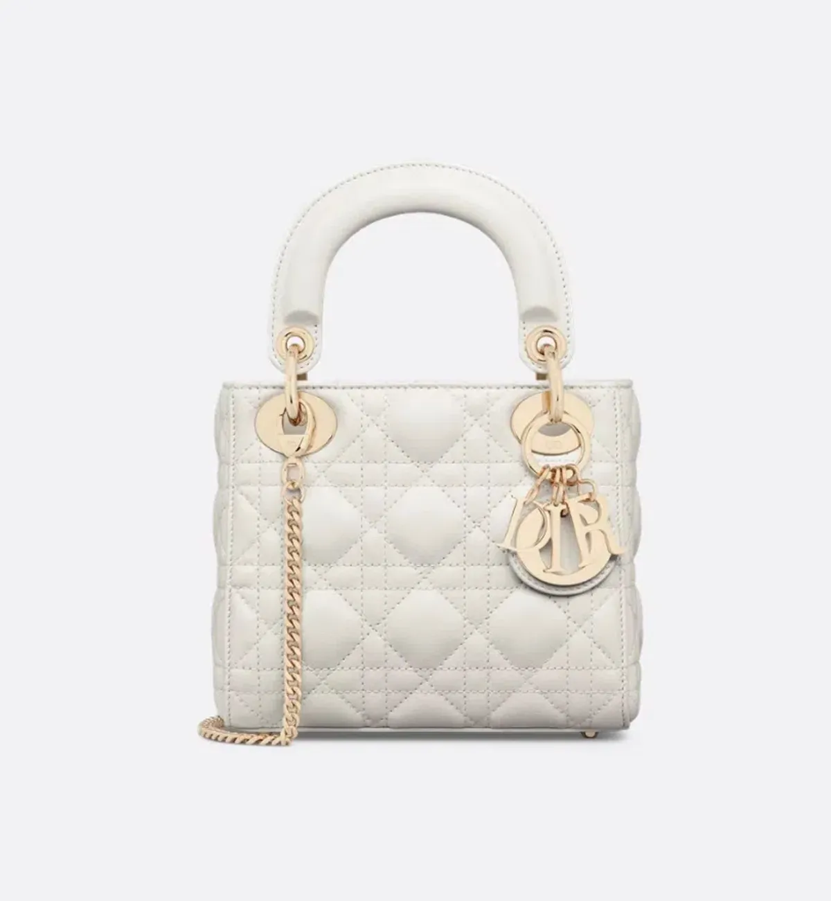 Dior Mini Lady Bag White - Image 1