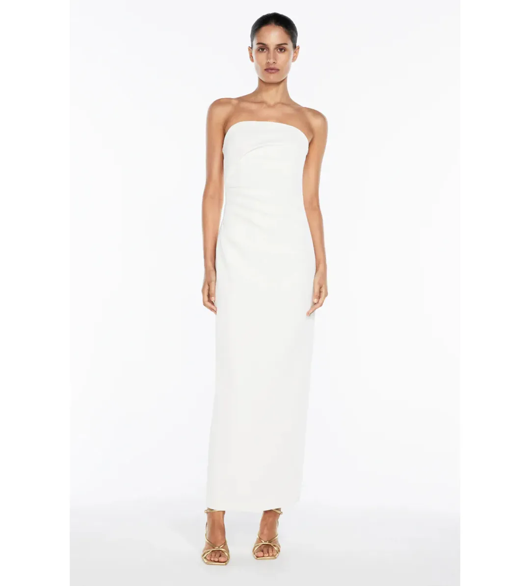 Manning Cartell Fast Forward Strapless Midi Dress in White Size 10 for rent on The Volte - main image