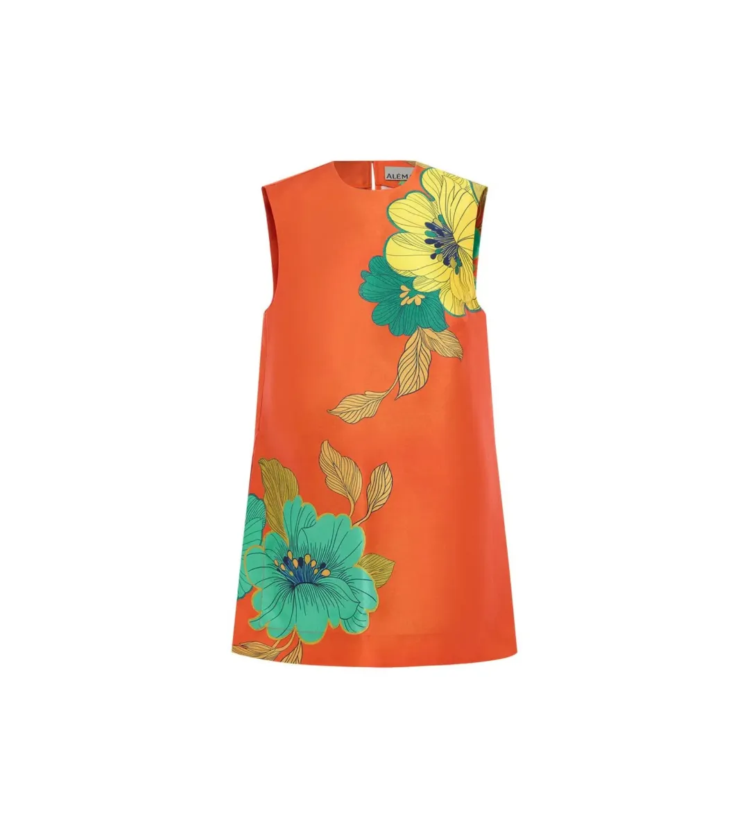 Alemais Piato Mini Dress Orange Floral Size AU 10 for rent on The Volte - main image