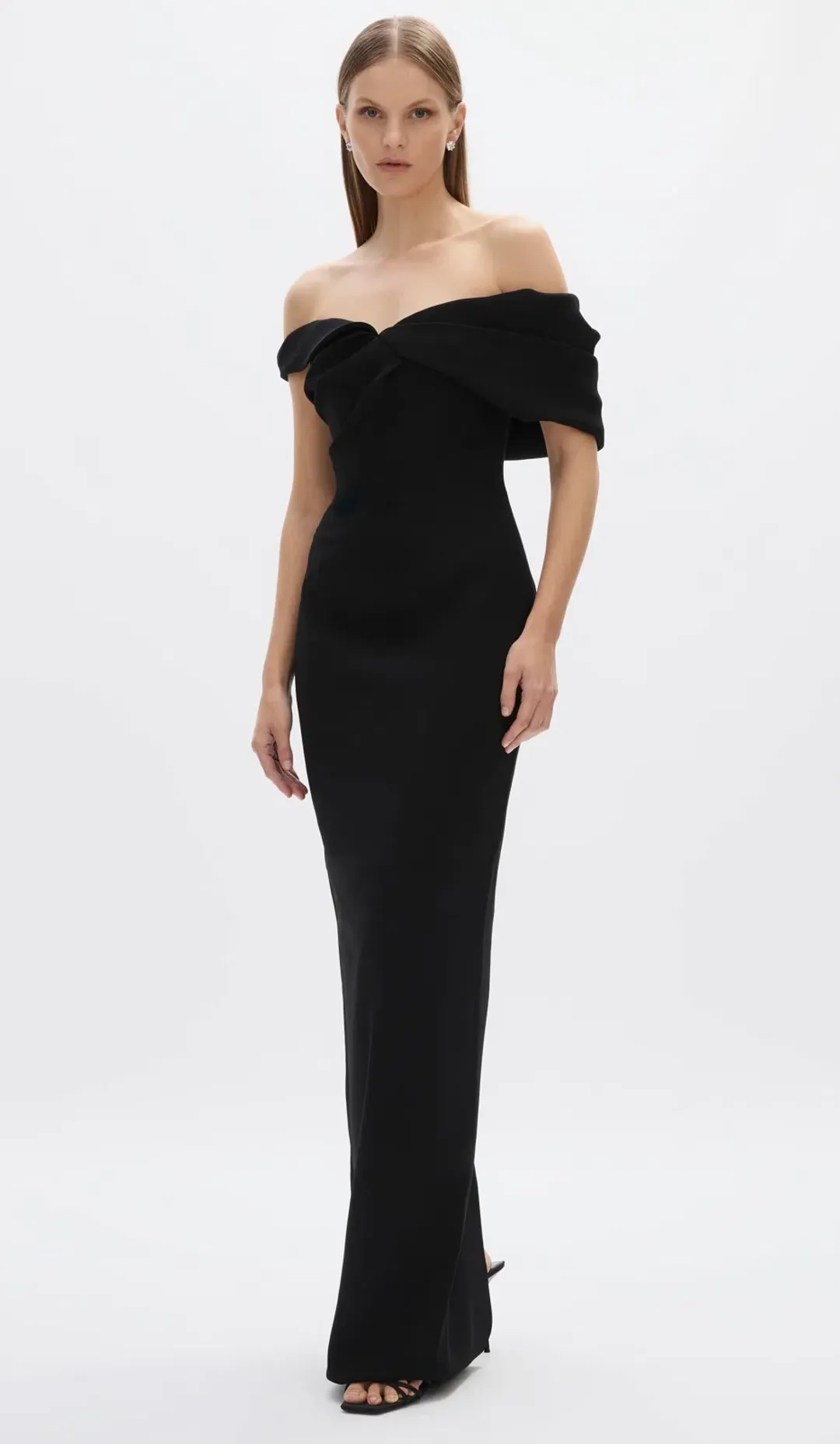 Rachael Gilbert Mattie Full Length Gown Black Size 8 for rent on The Volte - main image