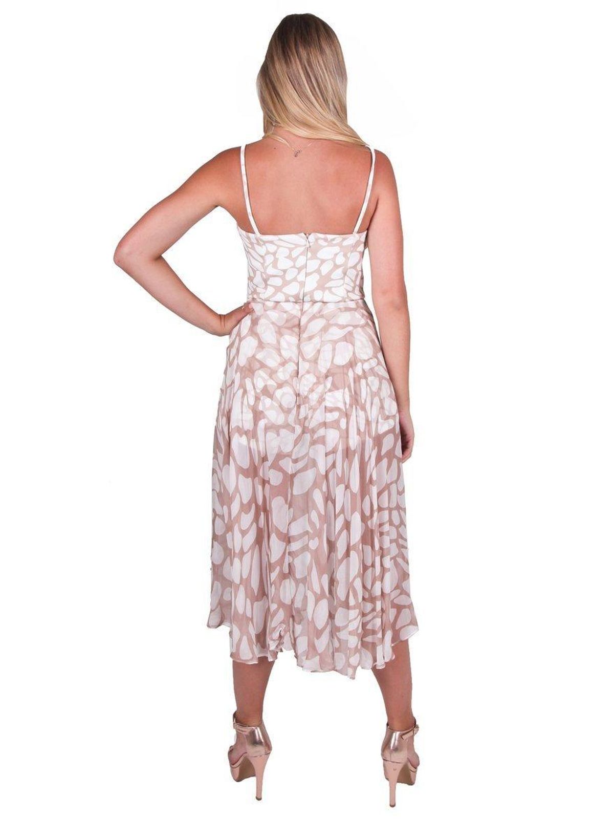 Kookai Kendra Midi Dress Sheer Print Size 34 / AU 6 - Image 3