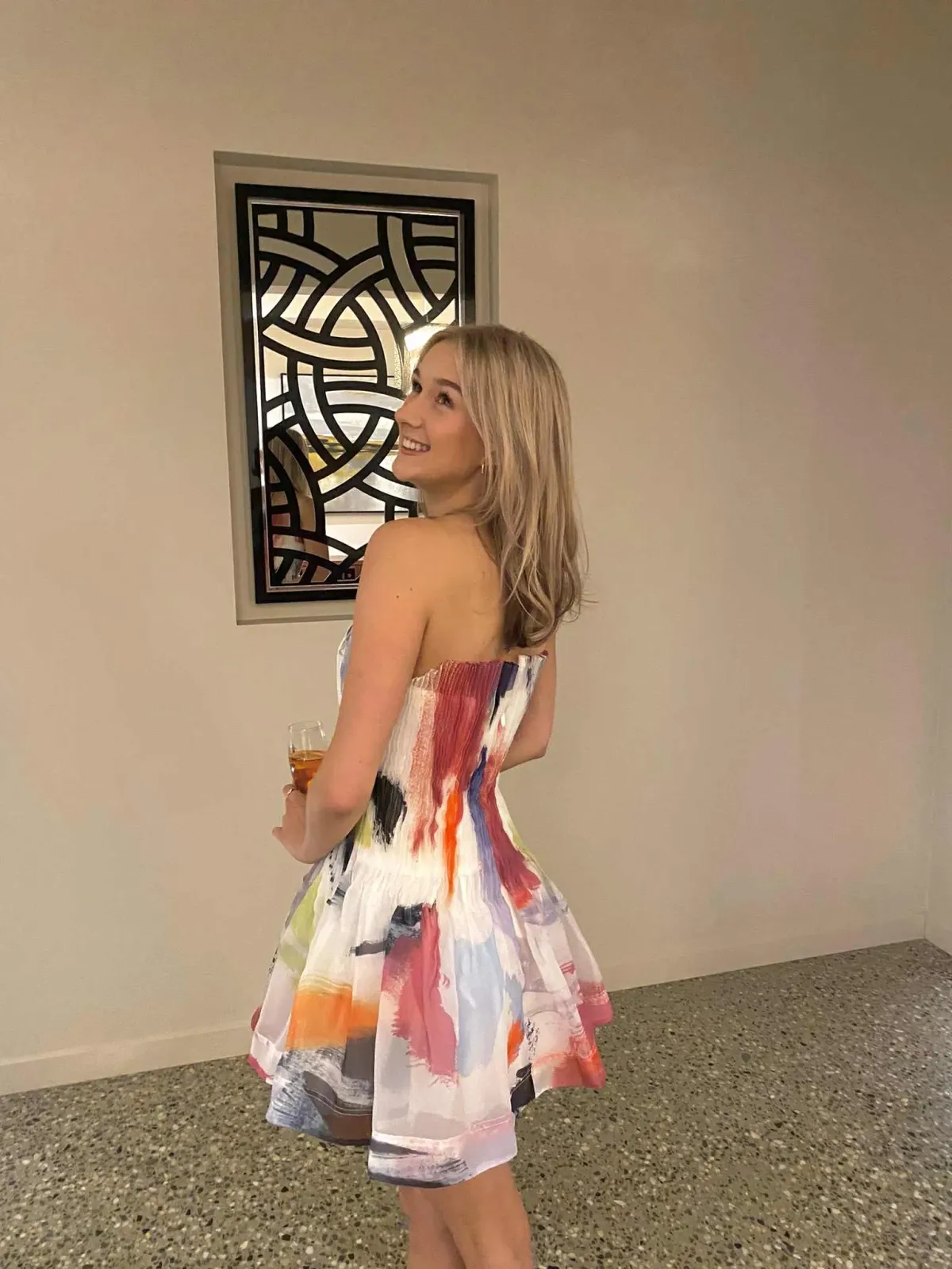 Aje Celestial Pleated Mini Dress Multi Size 8 - Image 1