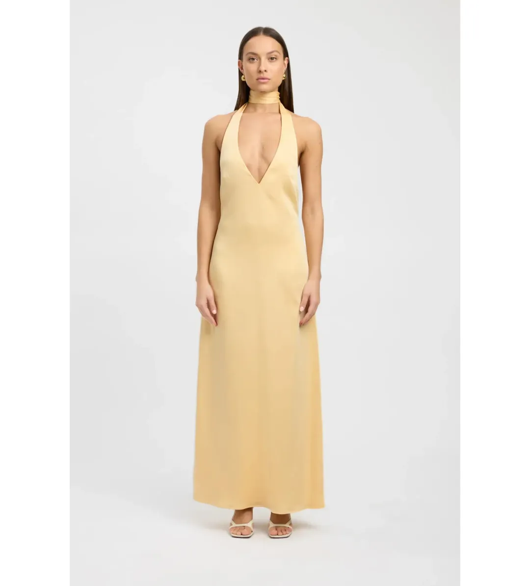Kookai Milan Maxi Dress in Yellow Size AU  6 for rent on The Volte - main image