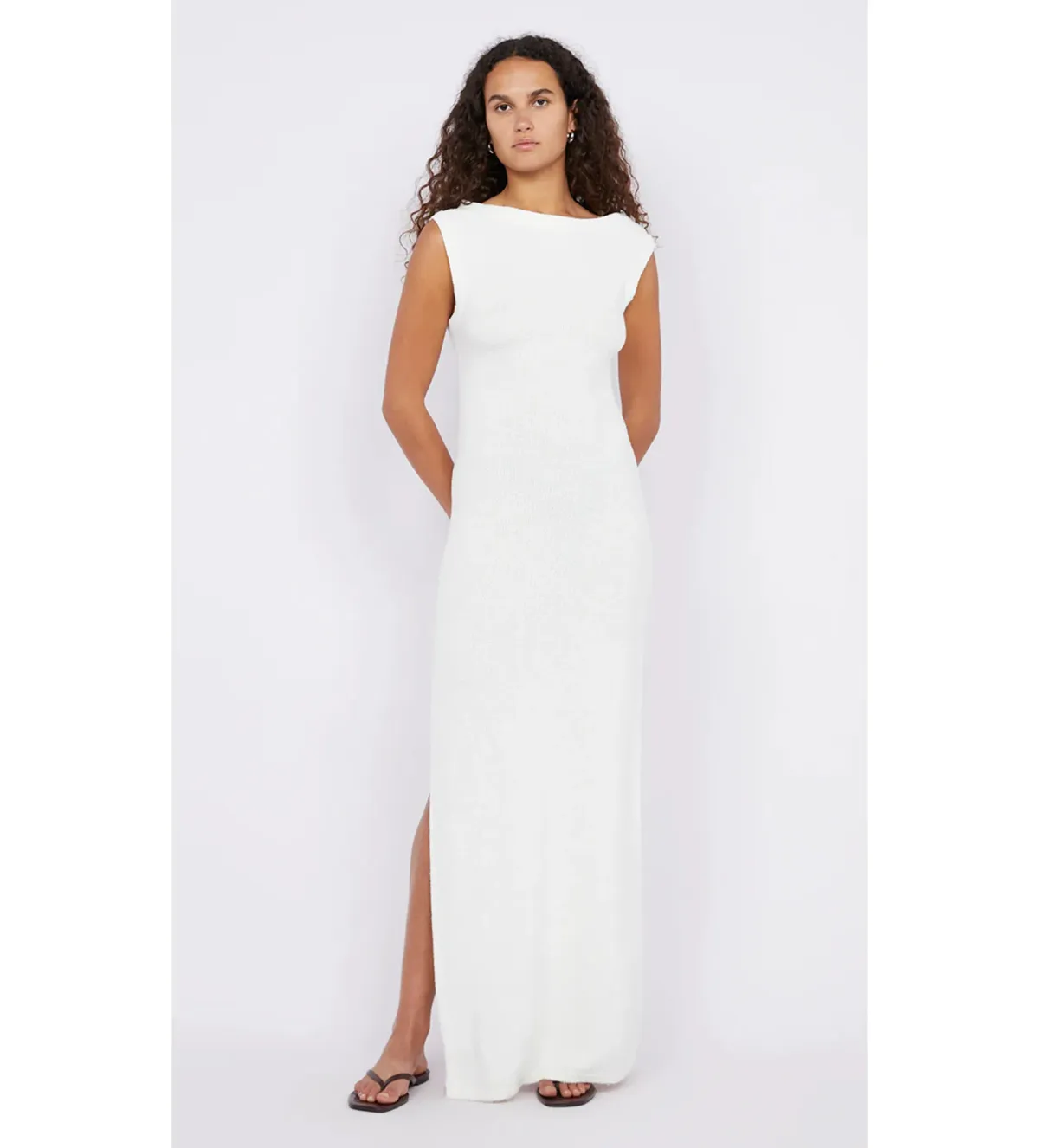 Bec + Bridge Martha Asym Maxi Dress in White Size 8 - Image 1