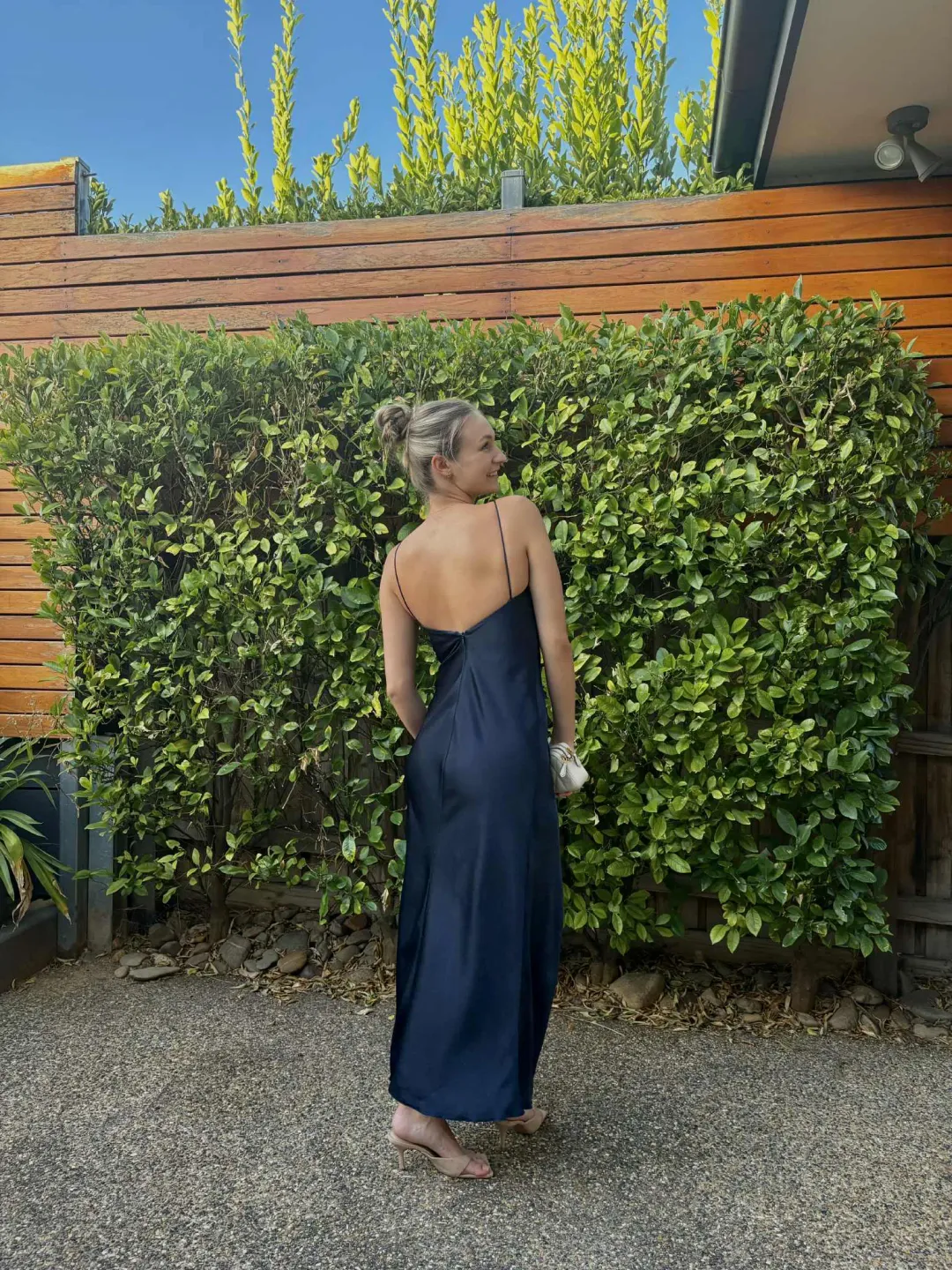 Camilla & Marc Bowery Slip Midi Dress in Navy Size 8 for rent on The Volte - main image