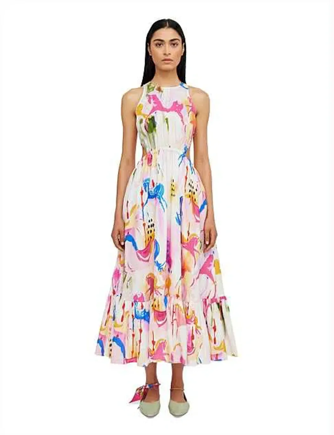 Leo Lin Carousel cut out maxi dress size 8 for rent on The Volte - main image
