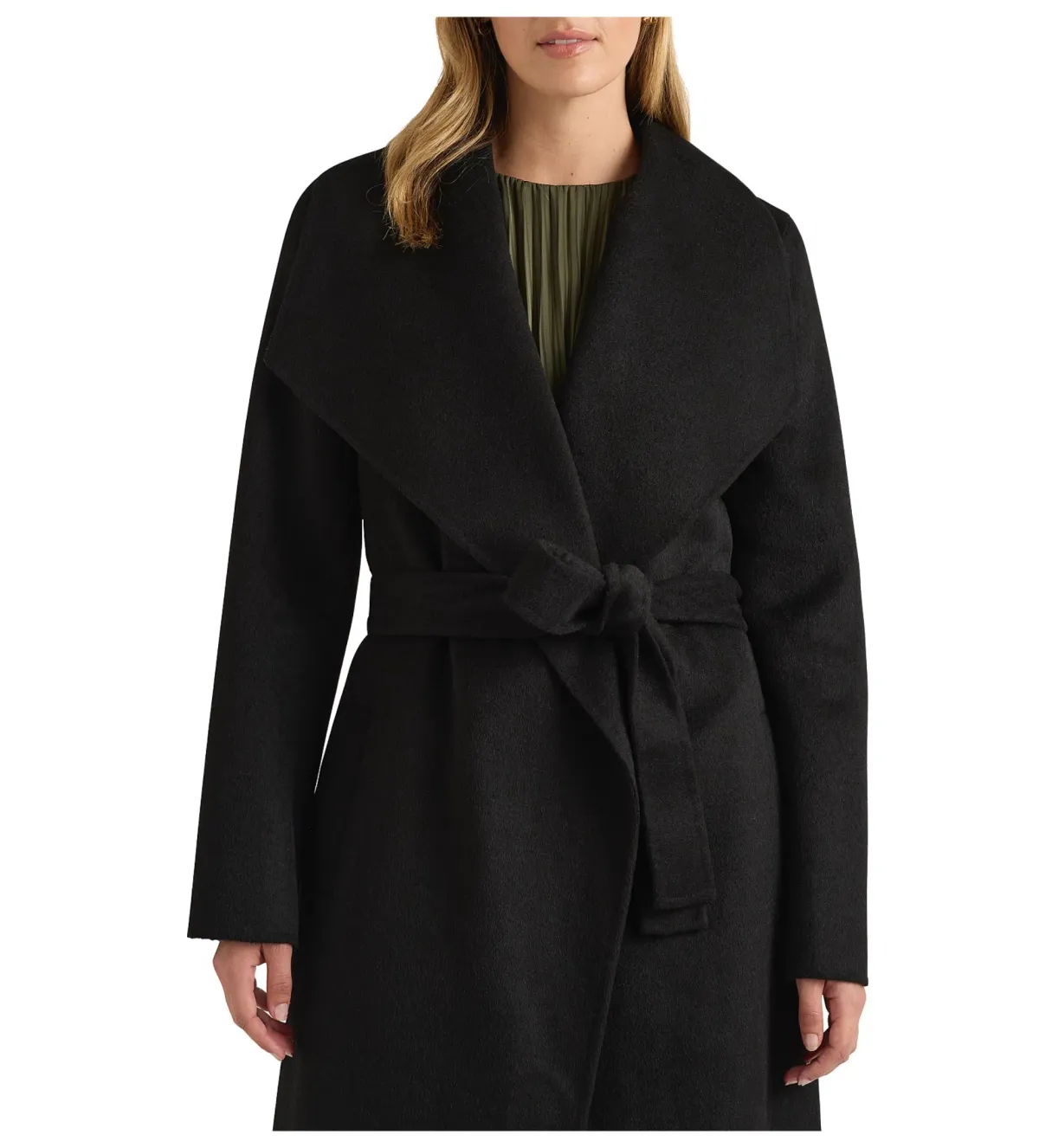 David Lawrence Domenic Double Faced Wool Coat Black Size 12 - Image 3