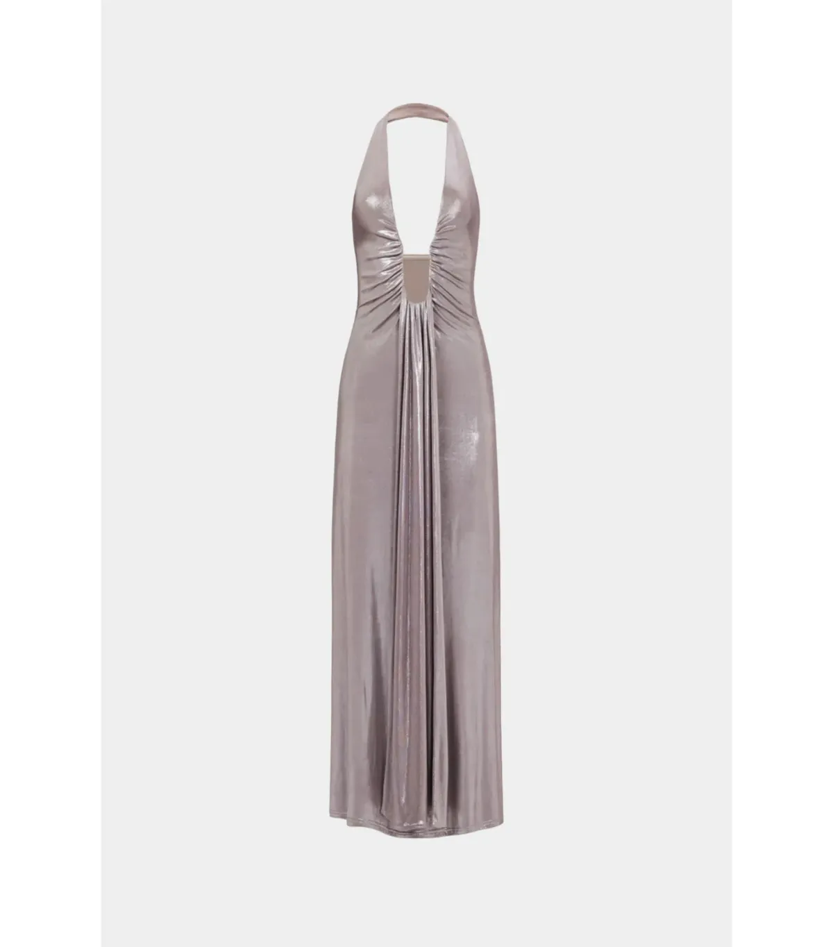 Misha The Jennifer Foil Jersey Maxi Dress in Cinder Size AU 8 - Image 3