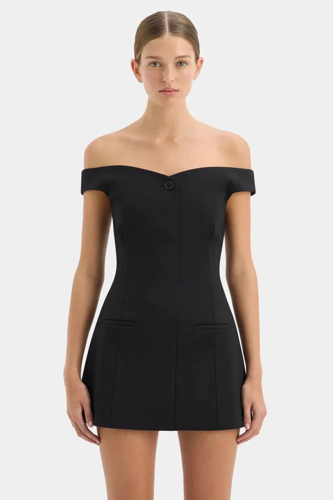 Sir the Label Sandrine Off Shoulder Mini Dres Black Size 8 for rent on The Volte - main image