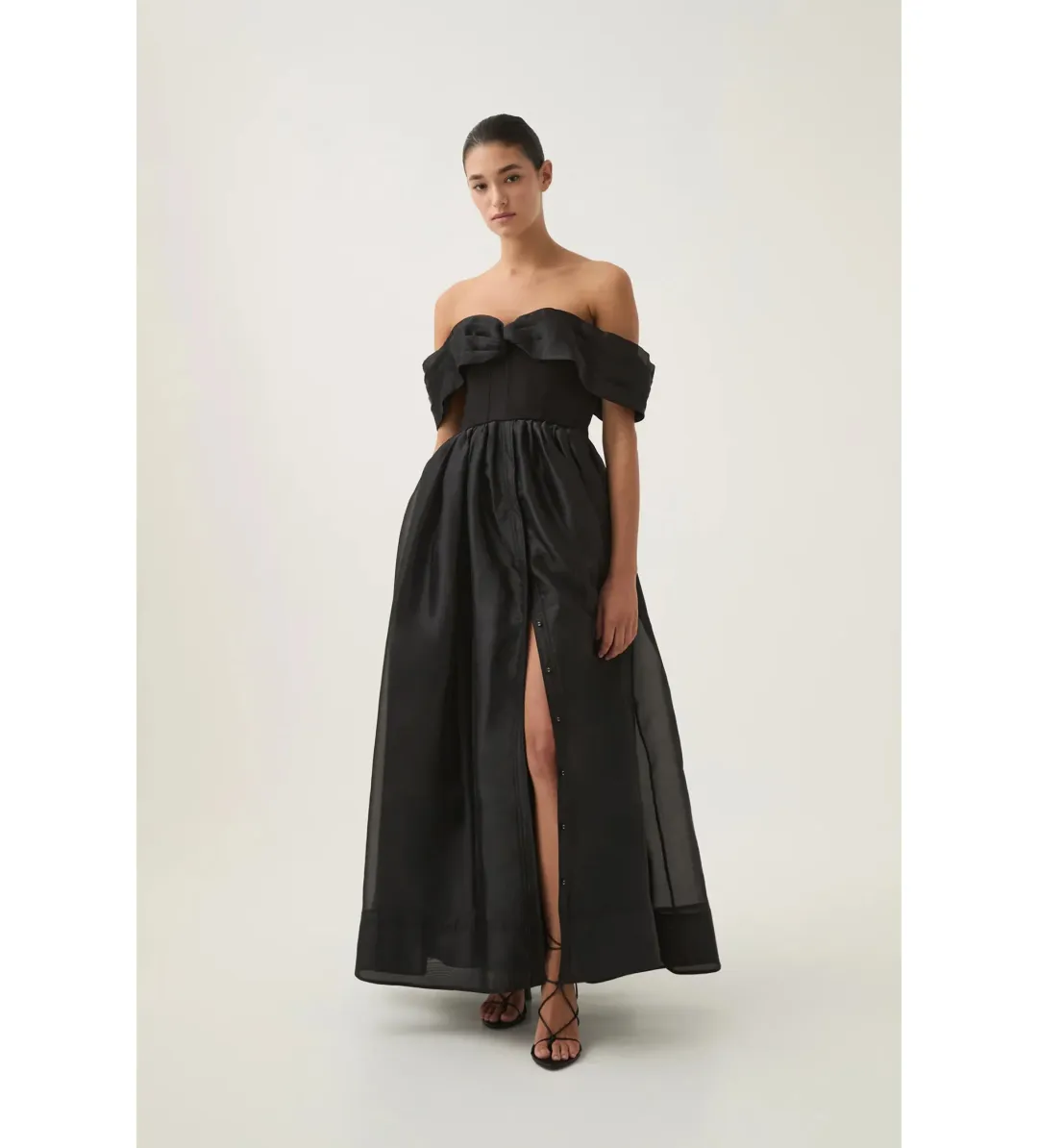 Aje Cordelia Corset Maxi Dress in Black Size S / AU 8 for rent on The Volte - main image