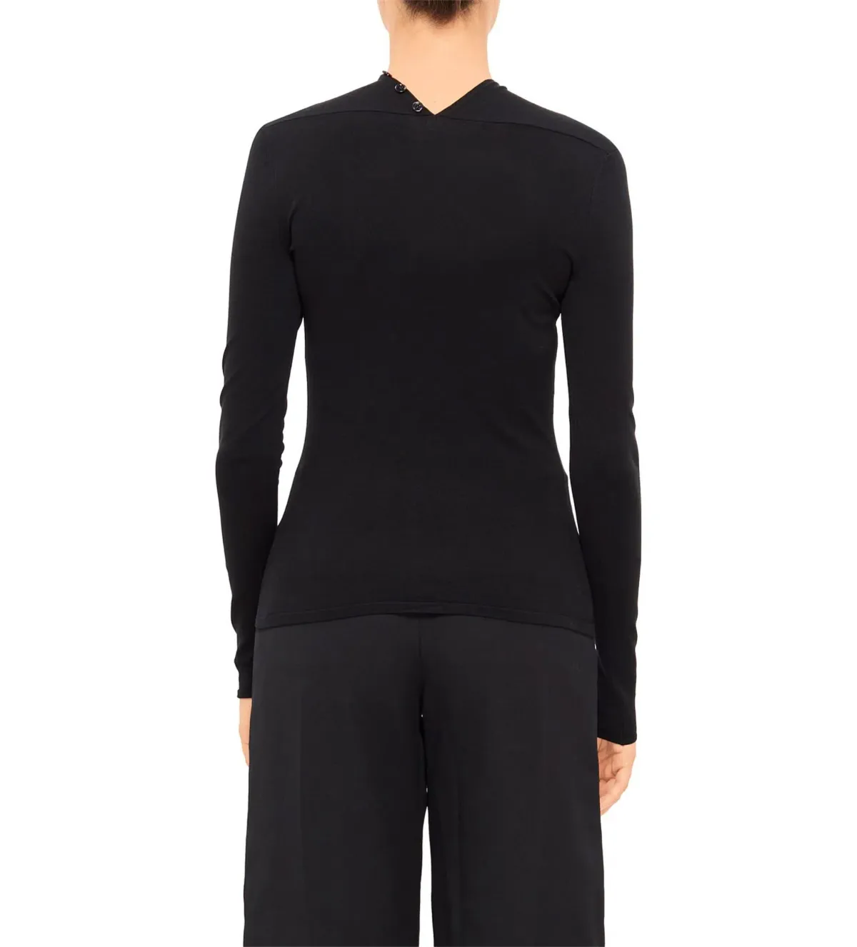 Alexander Wang Long Sleeve High Neck Cardigan Black One Size - Image 5
