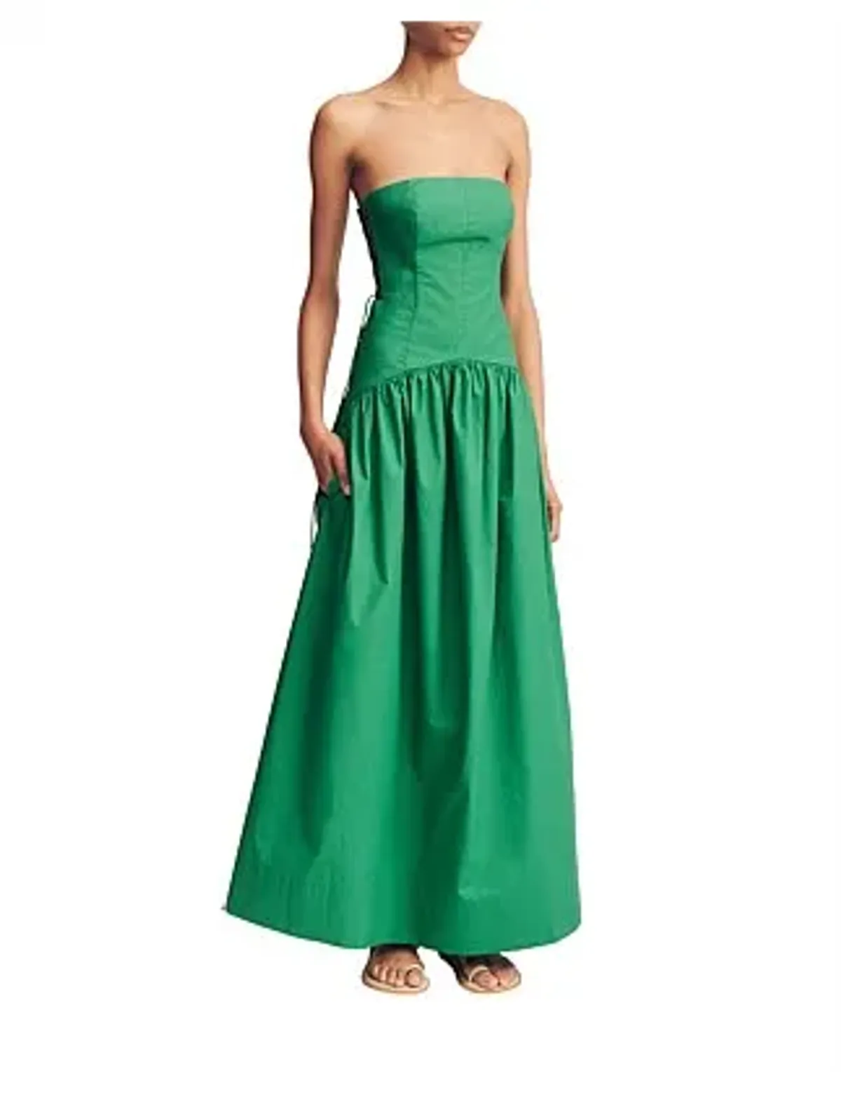 Maiori Lace Up Strapless Maxi Dress Size 8/S - Image 6