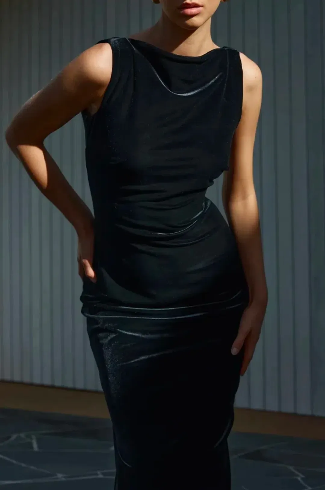 Effie Kats Velvet Verona Gown Black Size 10 for rent on The Volte - main image